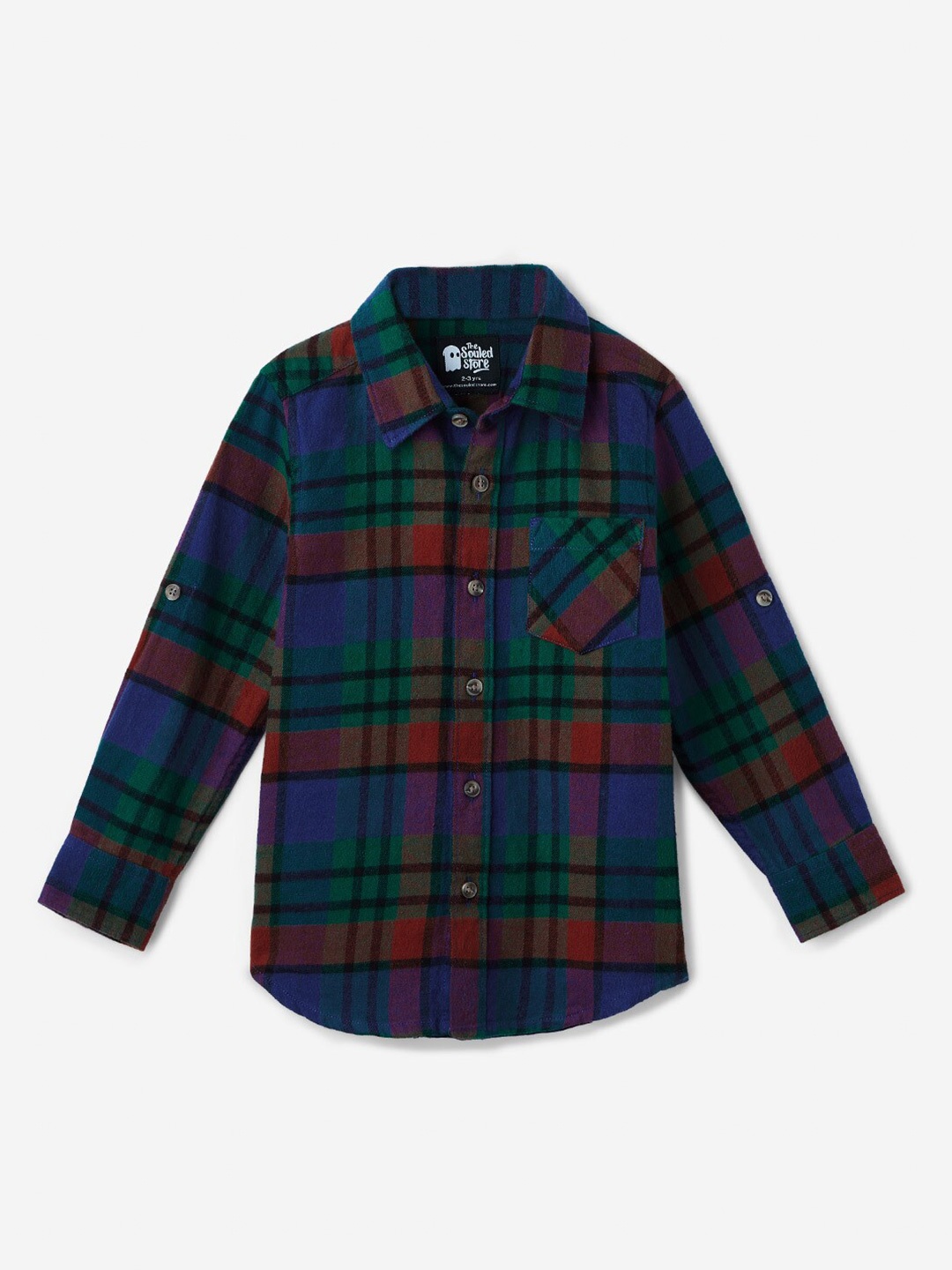 

The Souled Store Boys Classic Checked Pure Cotton Casual Shirt, Red