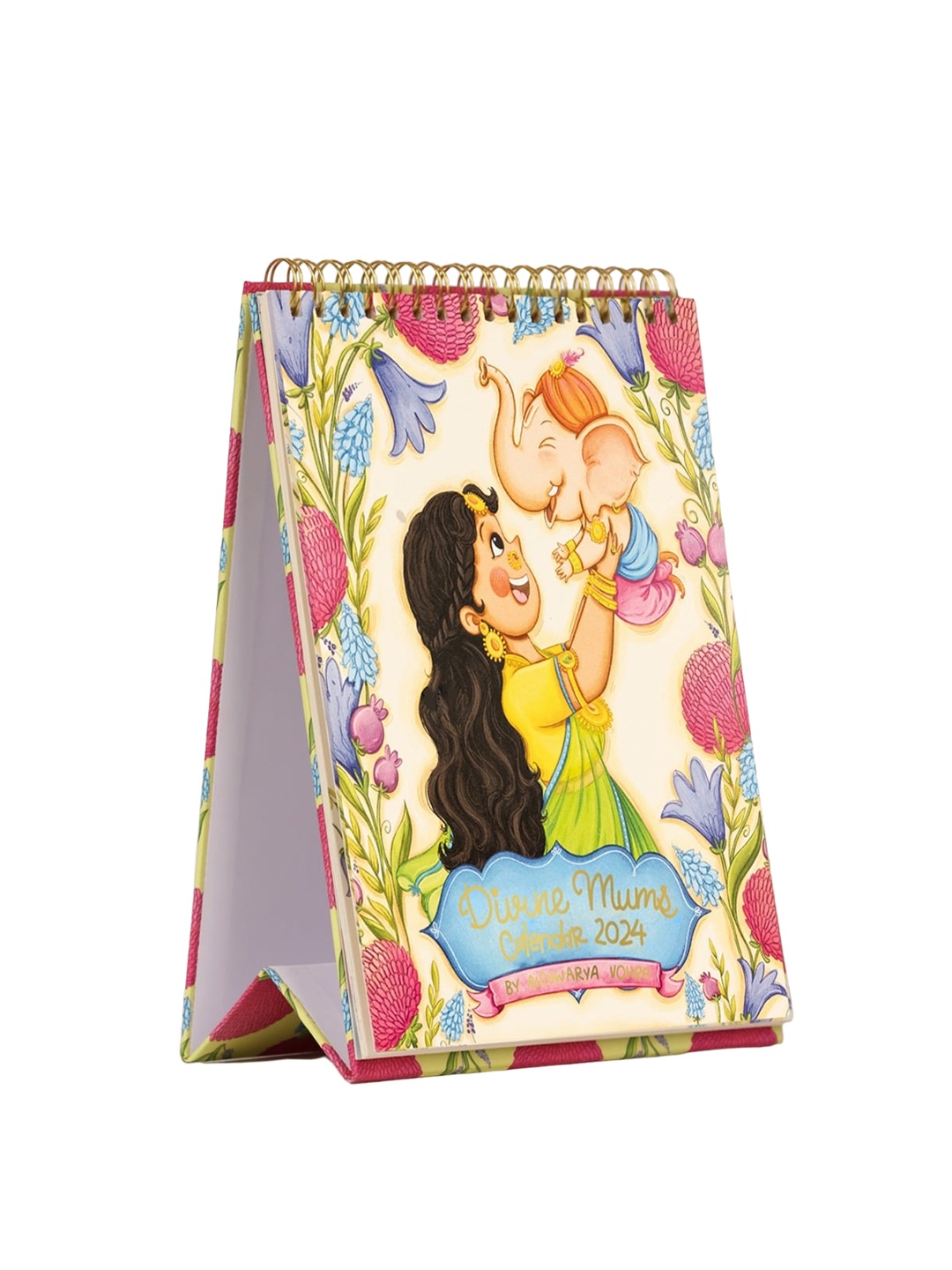 

happywagon Printed 2024 Divine Mums Desk Calendar, Red