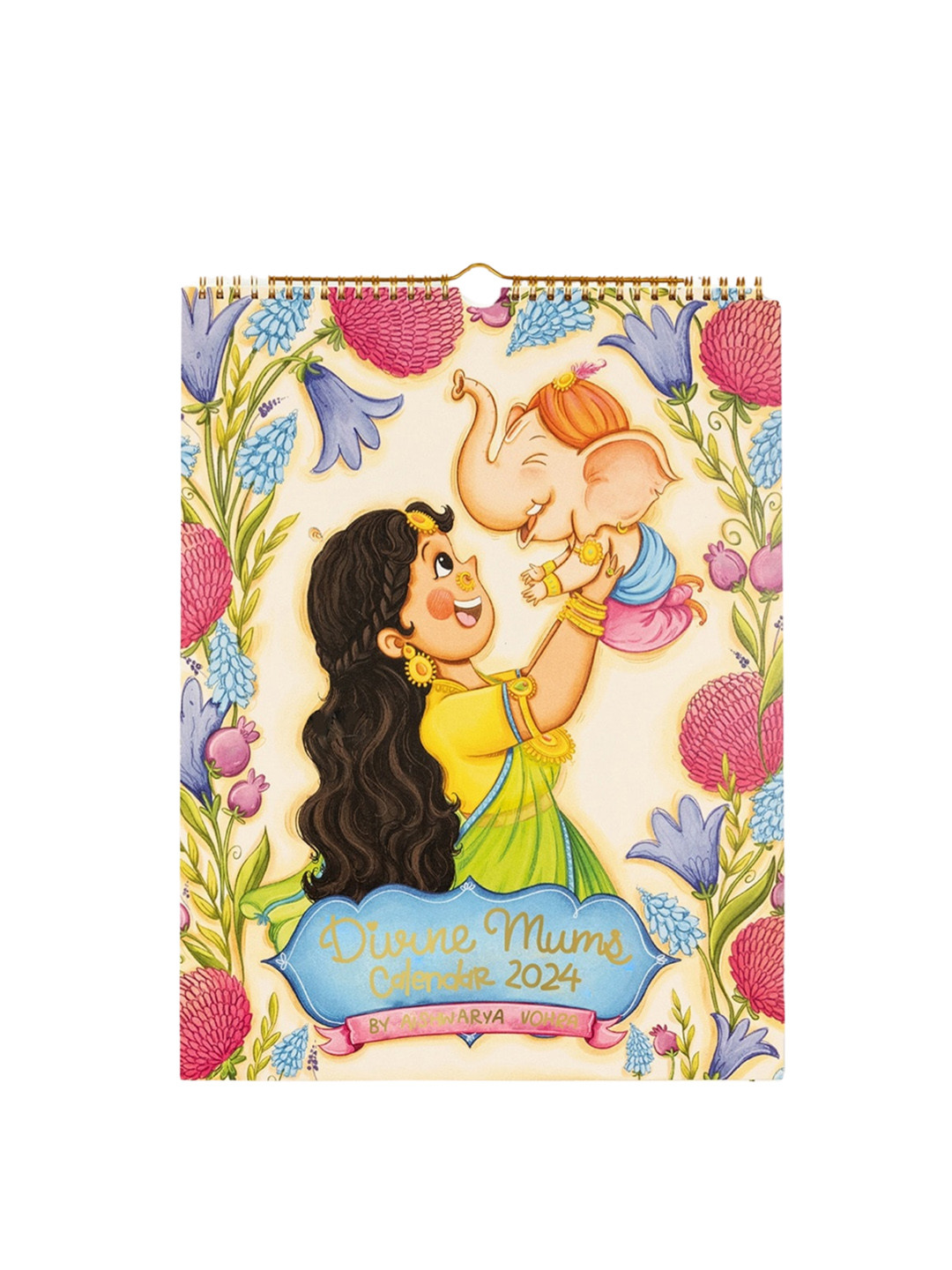 

happywagon Printed 2024 Divine Mums Wall Calendar, Yellow