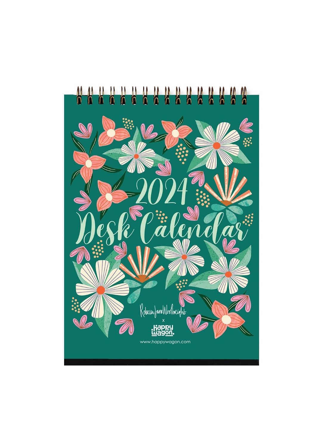 

happywagon 2024 Blooming Affirmations Desk Calendar, Green