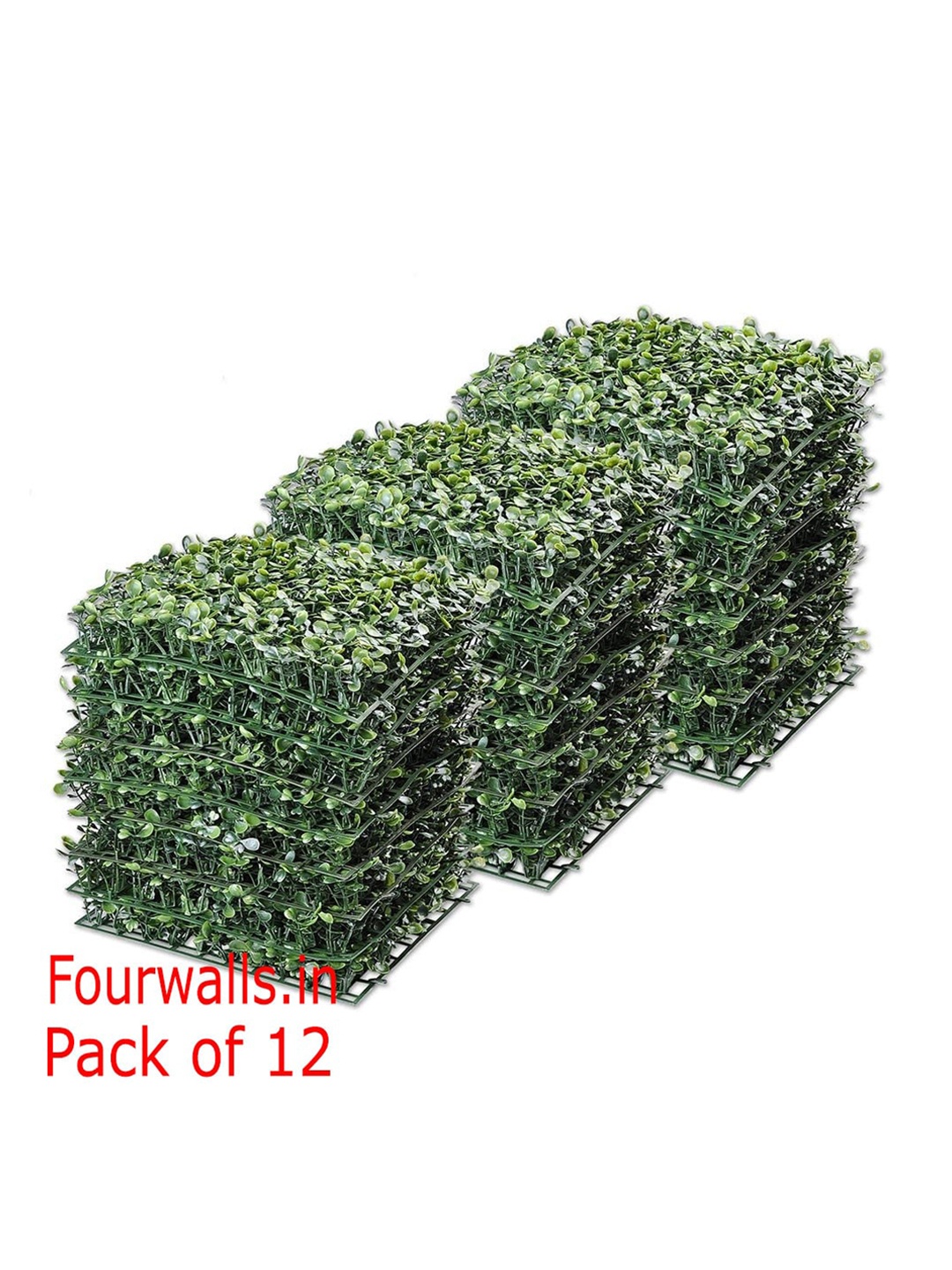 

Fourwalls Green 12-Pieces Decorative Square Artificial Eucalyptus Boxwood Mat