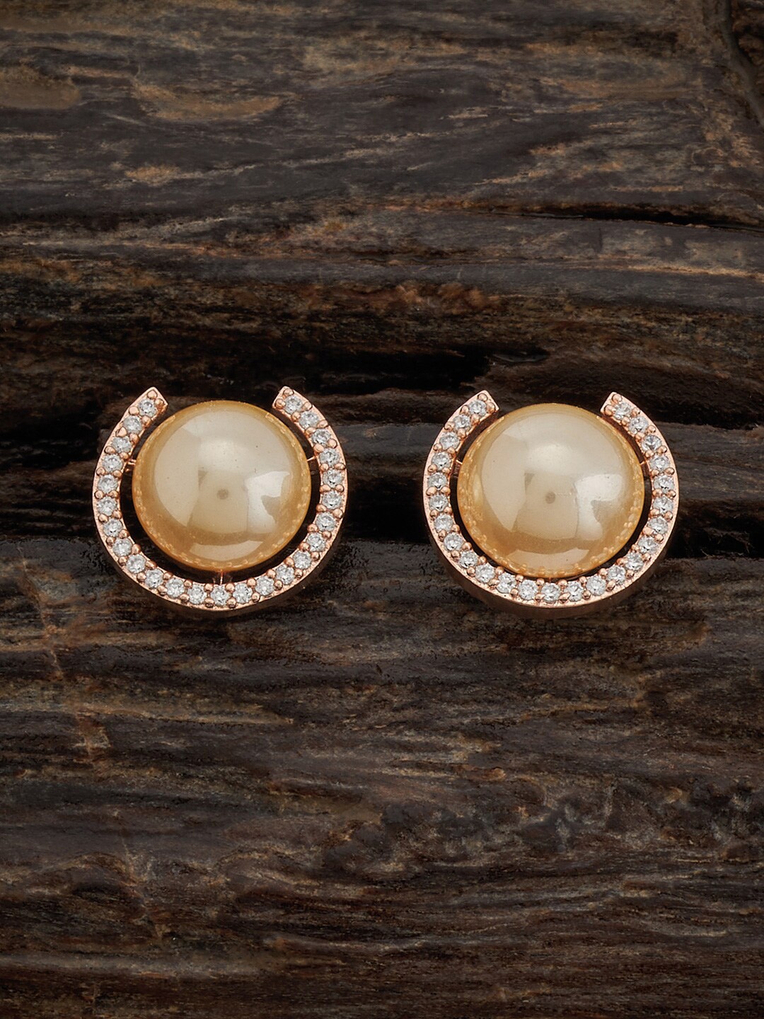 

Kushal's Fashion Jewellery Rose Gold-Plated Contemporary Studs Earrings