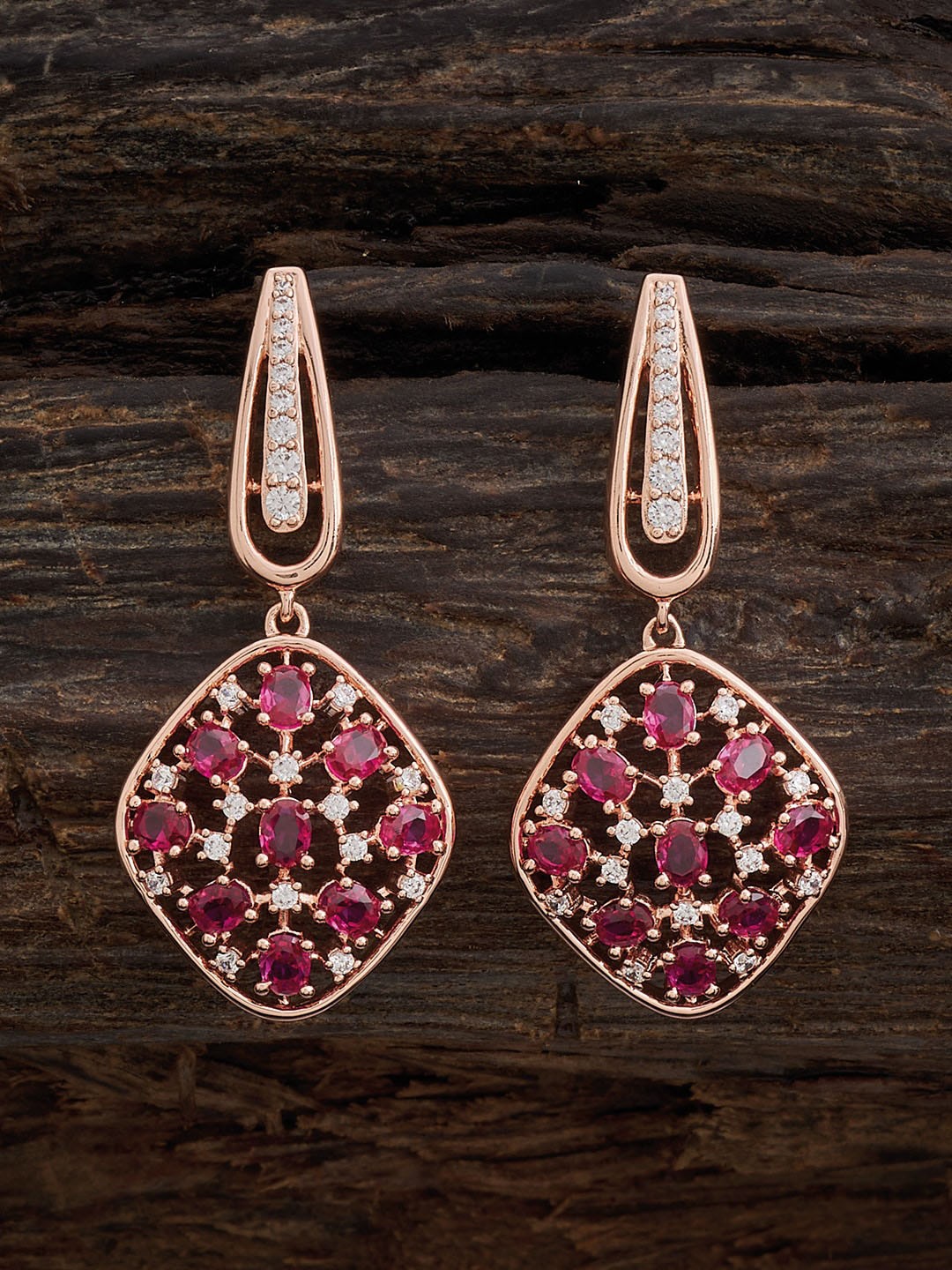 

Kushal's Fashion Jewellery Rose Gold-Plated Contemporary Drop Earrings