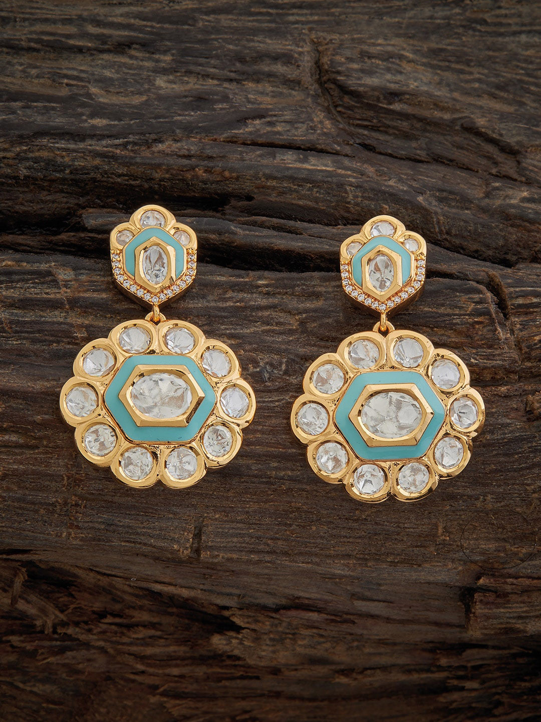

Kushal's Fashion Jewellery Enamelled Classic Drop Earrings, White