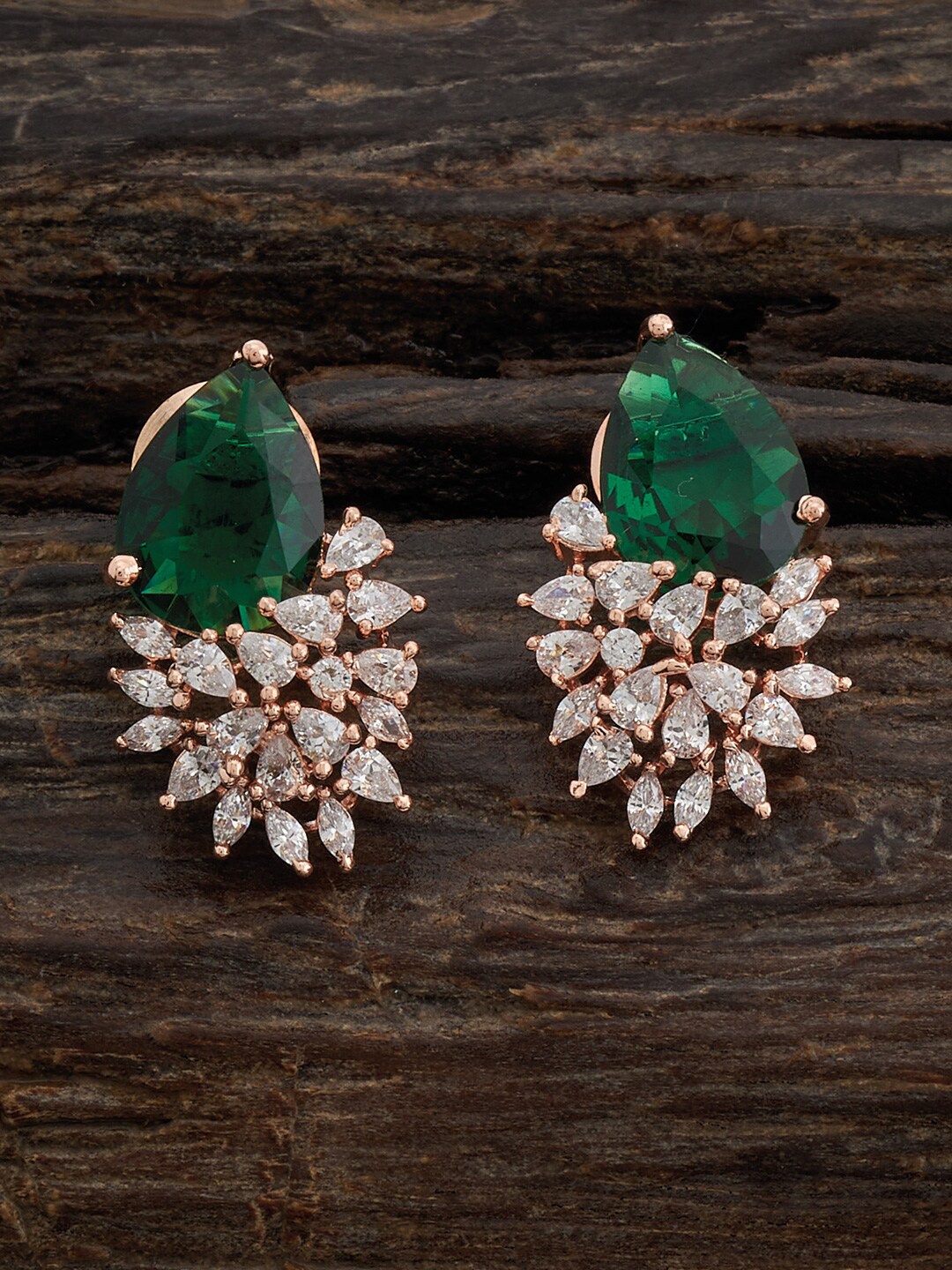 

Kushal's Fashion Jewellery Rose Gold-Plated Classic Studs Earrings