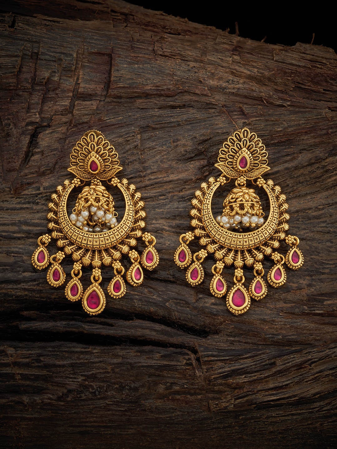 

Kushal's Fashion Jewellery Gold-Plated Artificial Beads Drop Earrings