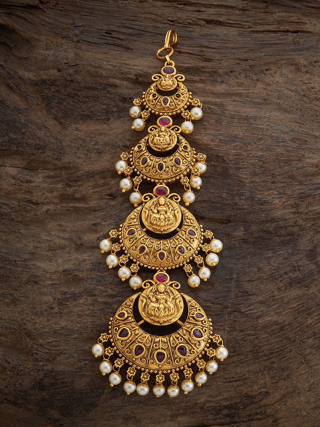 

Kushal's Fashion Jewellery Gold-Plated AS Studded Maang Tikka