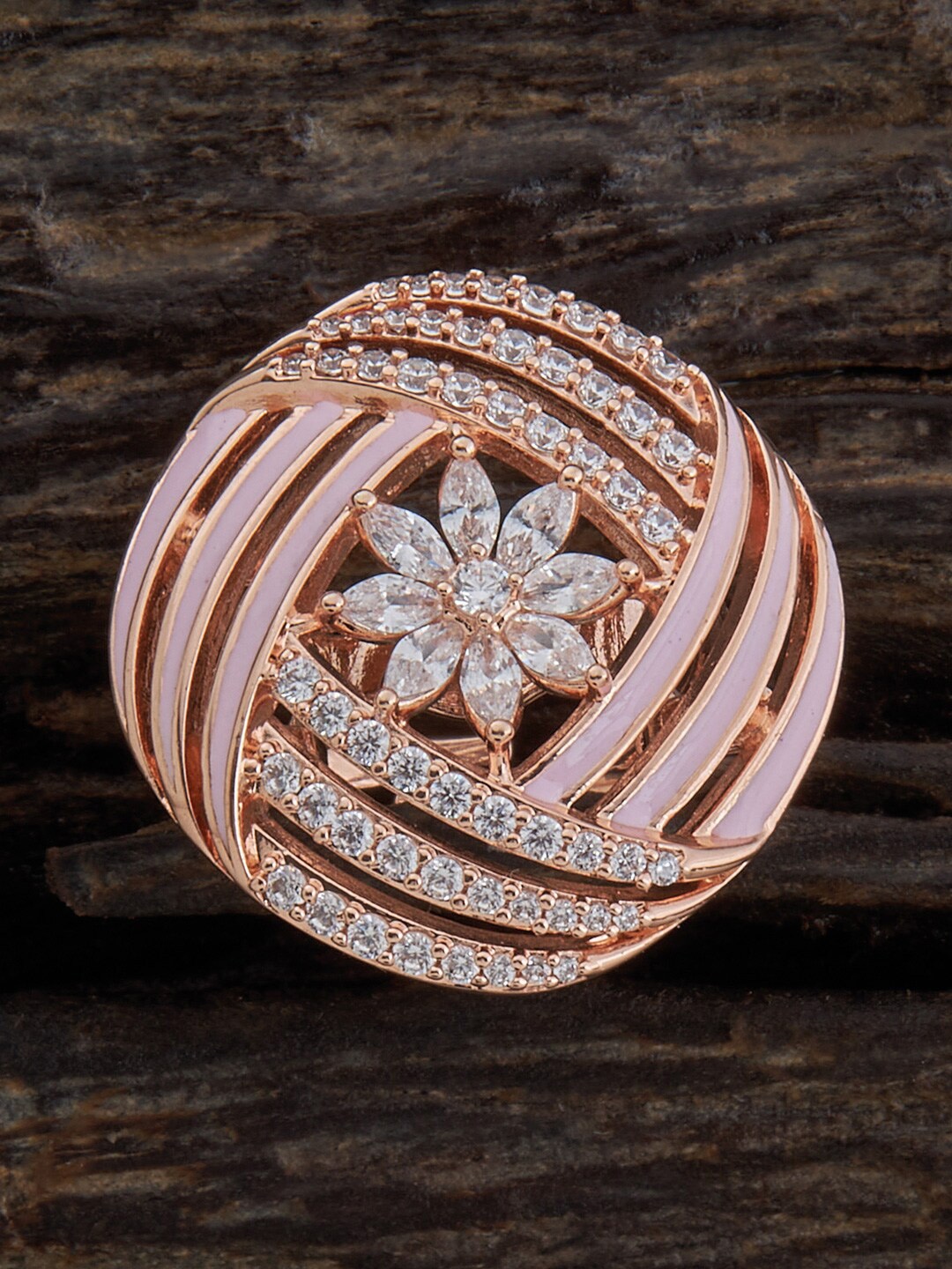 

Kushal's Fashion Jewellery Rose Gold Plated Finger Ring