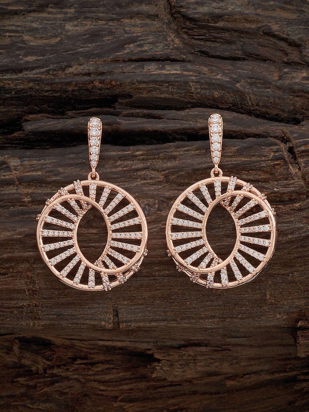 

Kushal's Fashion Jewellery Rose Gold-Plated Contemporary Drop Earrings