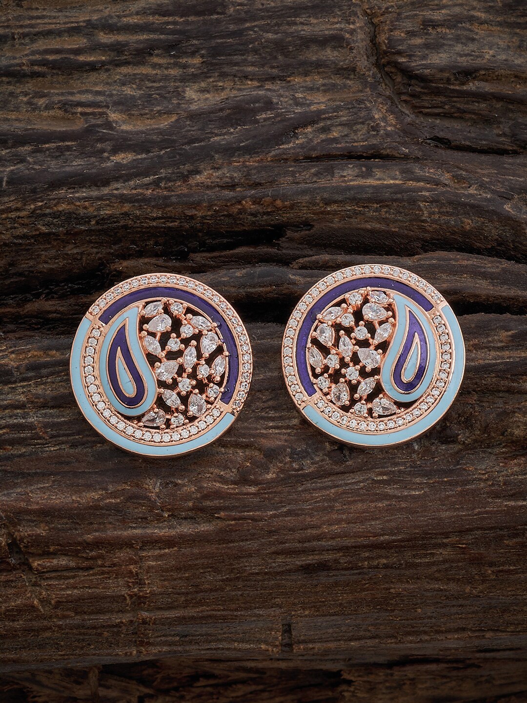 

Kushal's Fashion Jewellery Rose Gold-Plated Contemporary Studs Earrings