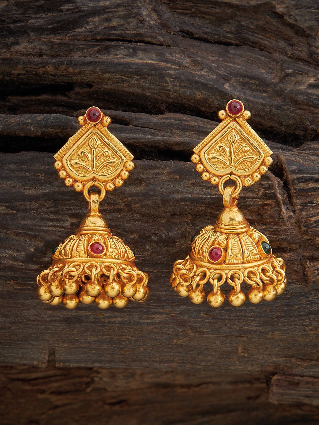 

Kushal's Fashion Jewellery Gold Plated 92.5 Pure Silver Jhumkas