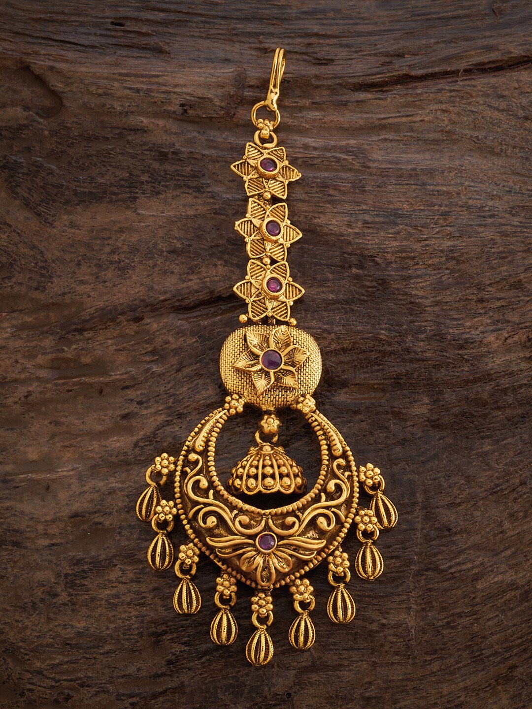 

Kushal's Fashion Jewellery Gold-Plated AS Studded Maang Tikka