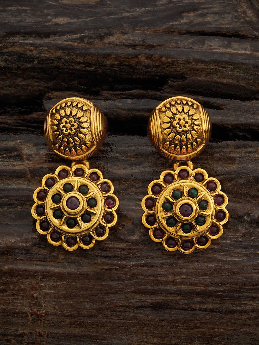 

Kushal's Fashion Jewellery Gold-Plated Contemporary Drop Earrings