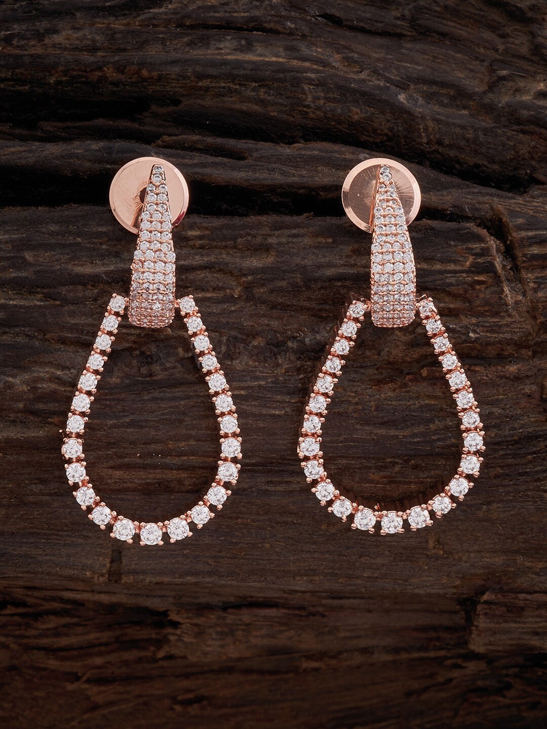 

Kushal's Fashion Jewellery Rose Gold Plated Classic Drop Earrings