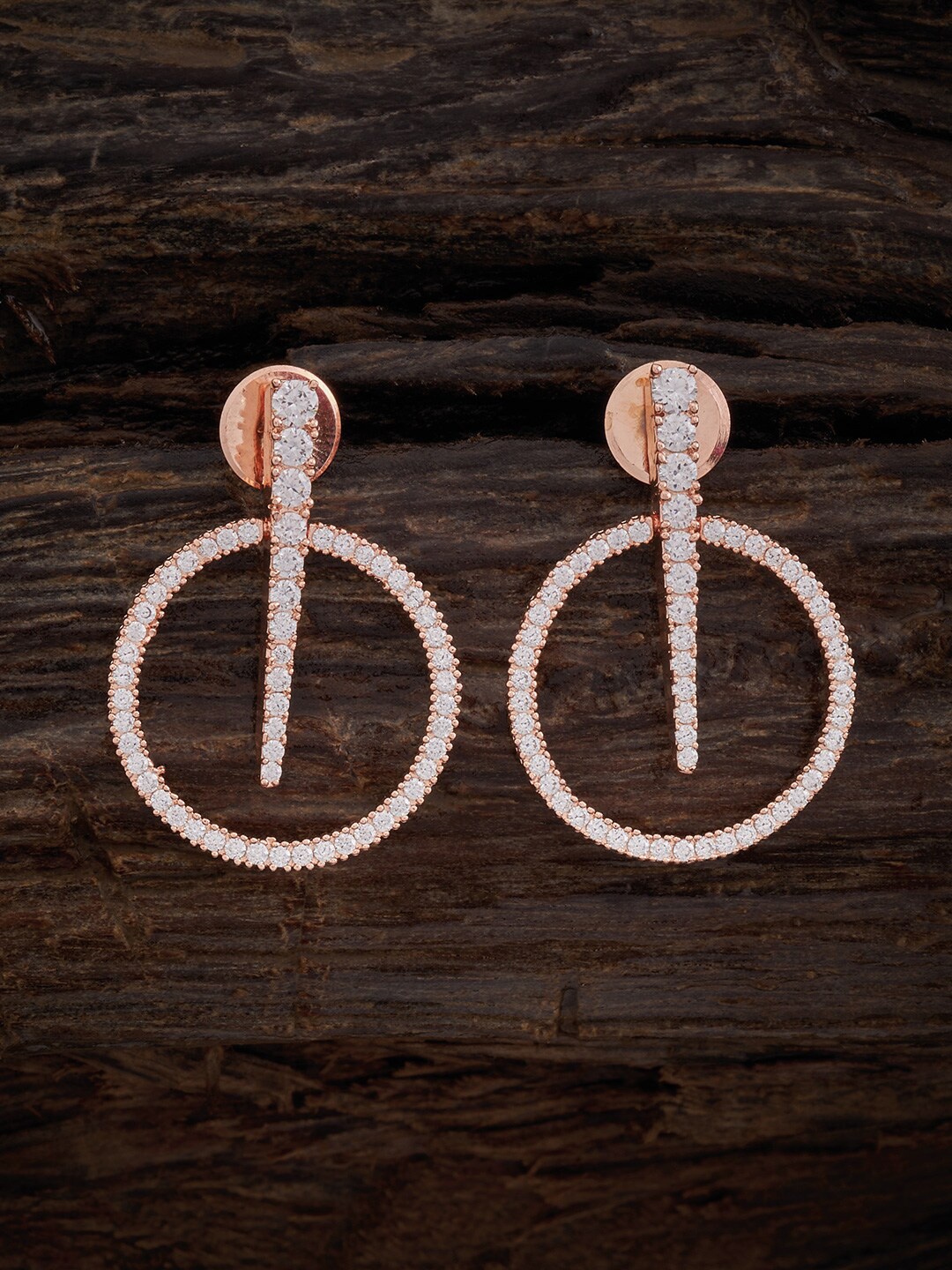 

Kushal's Fashion Jewellery Rose Gold-Plated Drop Earrings, White