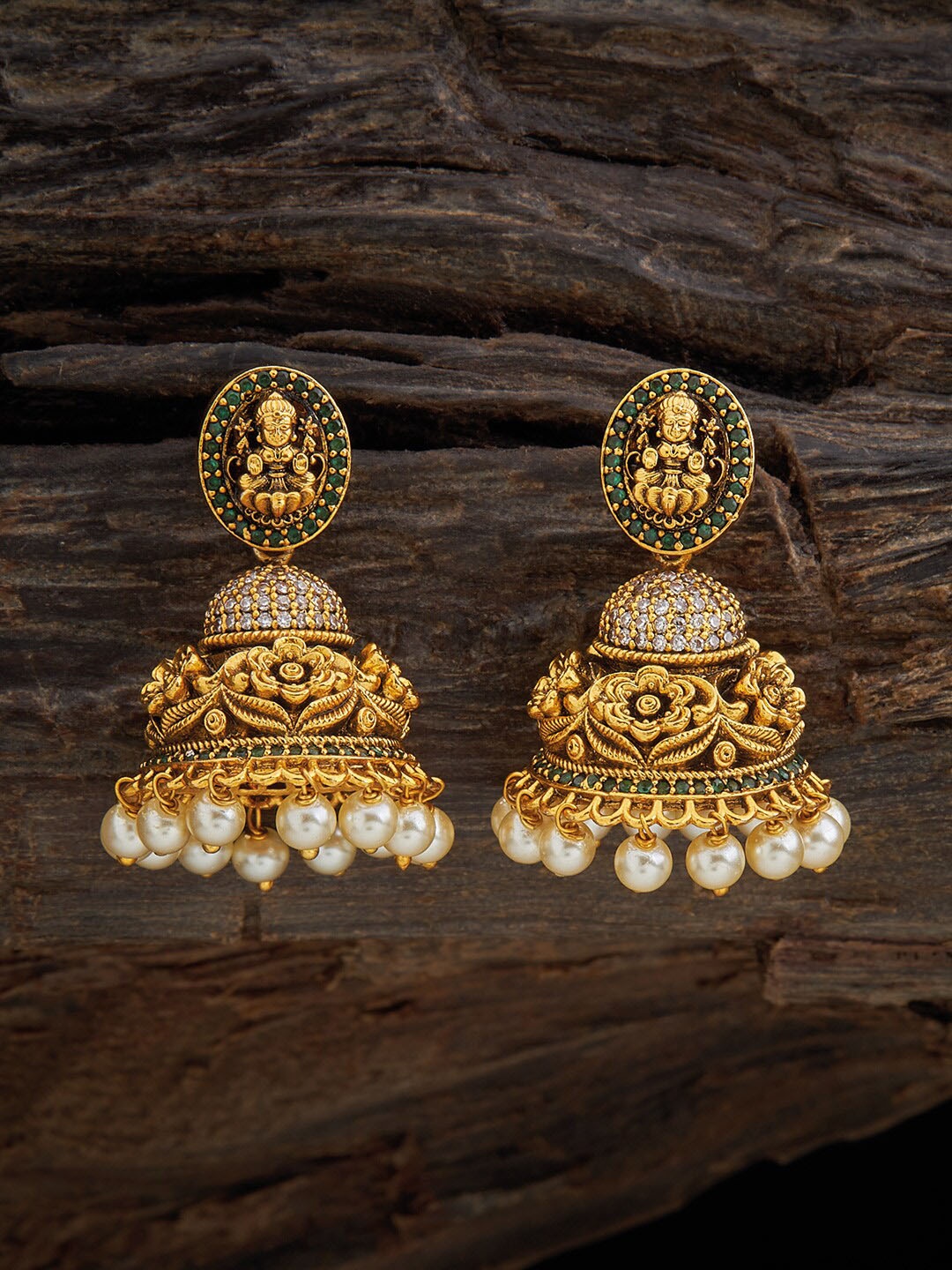 

Kushal's Fashion Jewellery Gold Plated Classic Jhumkas Earrings