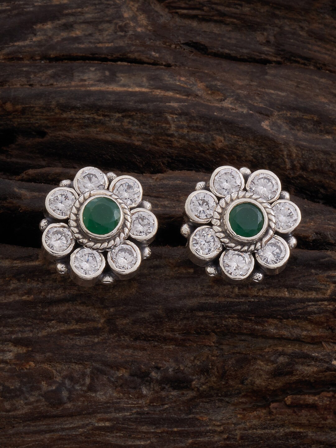 

Kushal's Fashion Jewellery Rhodium-Plated Silver Classic Studs Earrings