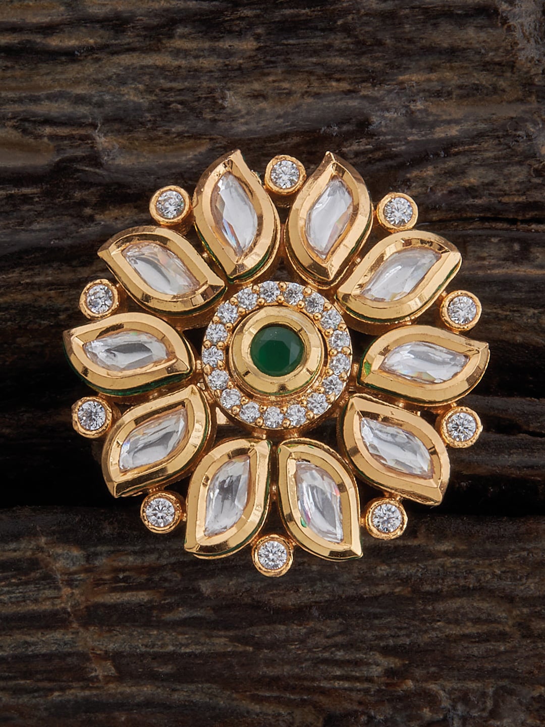 

Kushal's Fashion Jewellery Adjustable Finger Ring, Gold