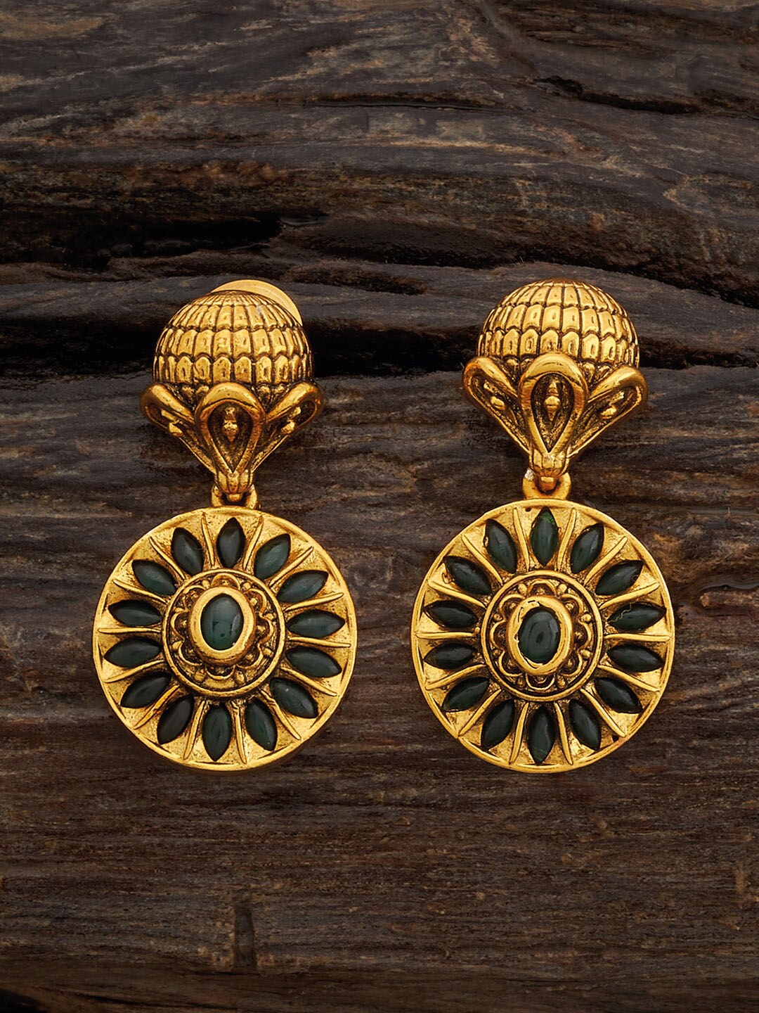 

Kushal's Fashion Jewellery Gold-Plated Contemporary Drop Earrings