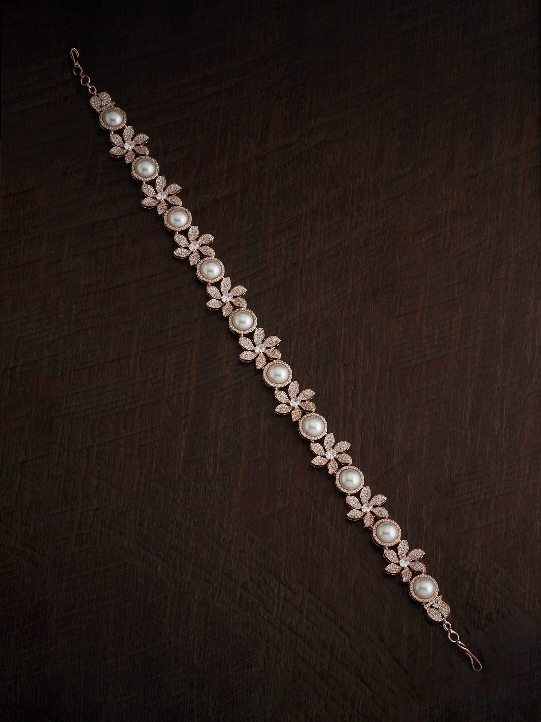 

Kushal's Fashion Jewellery Rose Gold-Plated CZ-Stone Studded Head Chain
