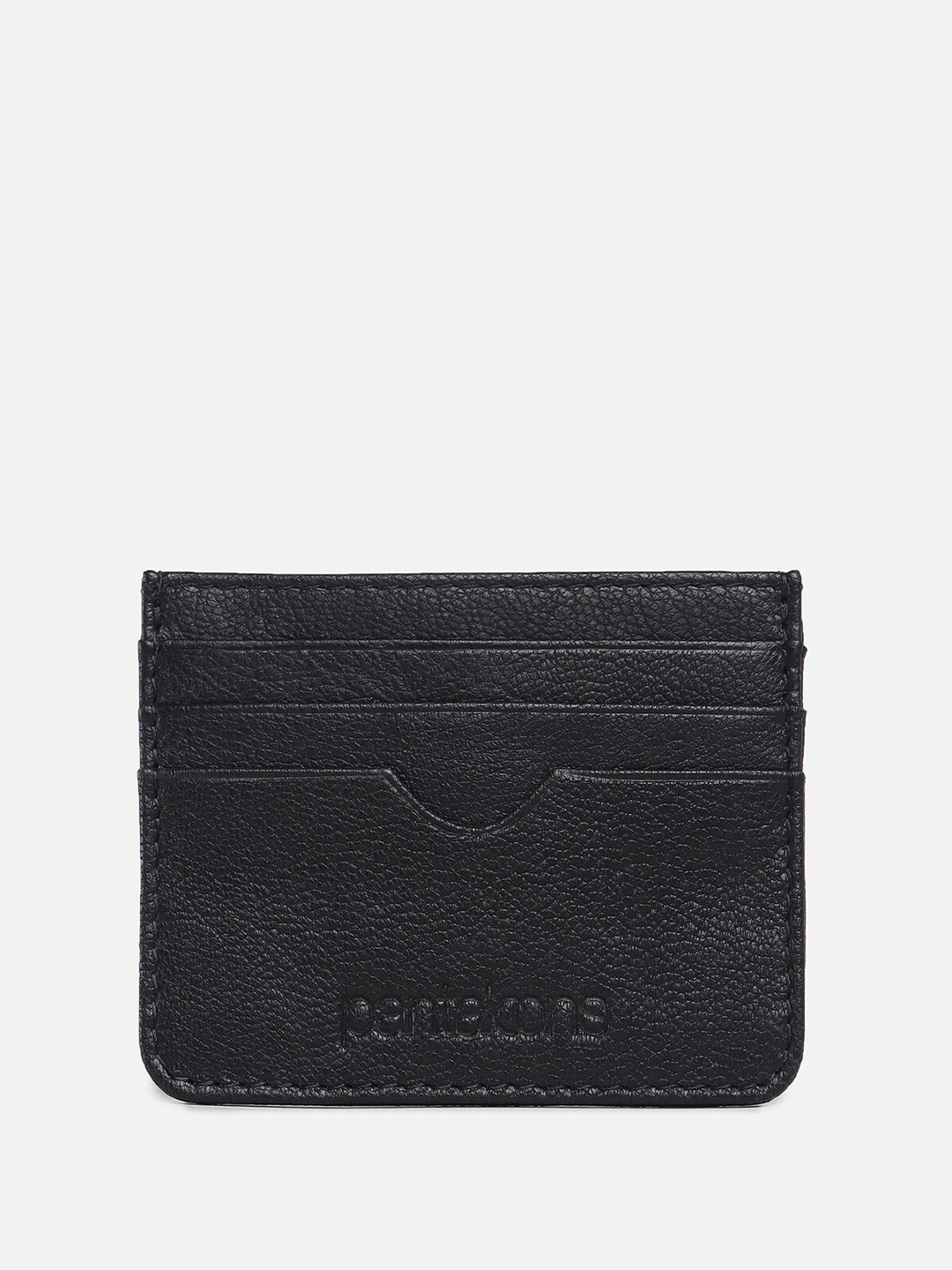

Pantaloons Unisex Leather Card Holder, Black