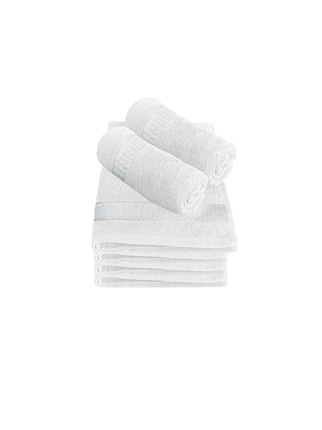 

Kuber Industries White 12 Pieces Cotton 400 GSM Face Towels