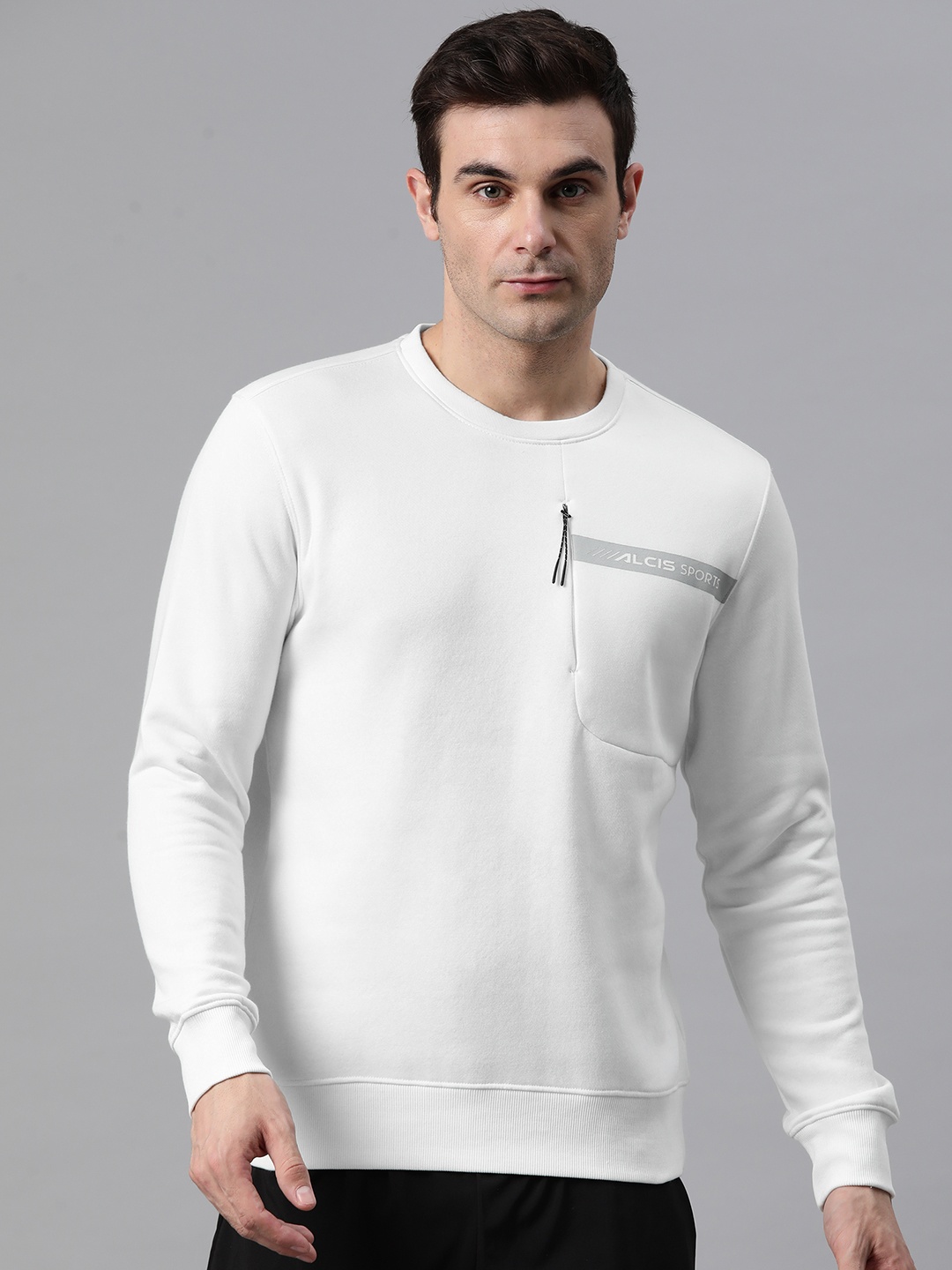 

Alcis Men Typography Printed Sweatshirt, White