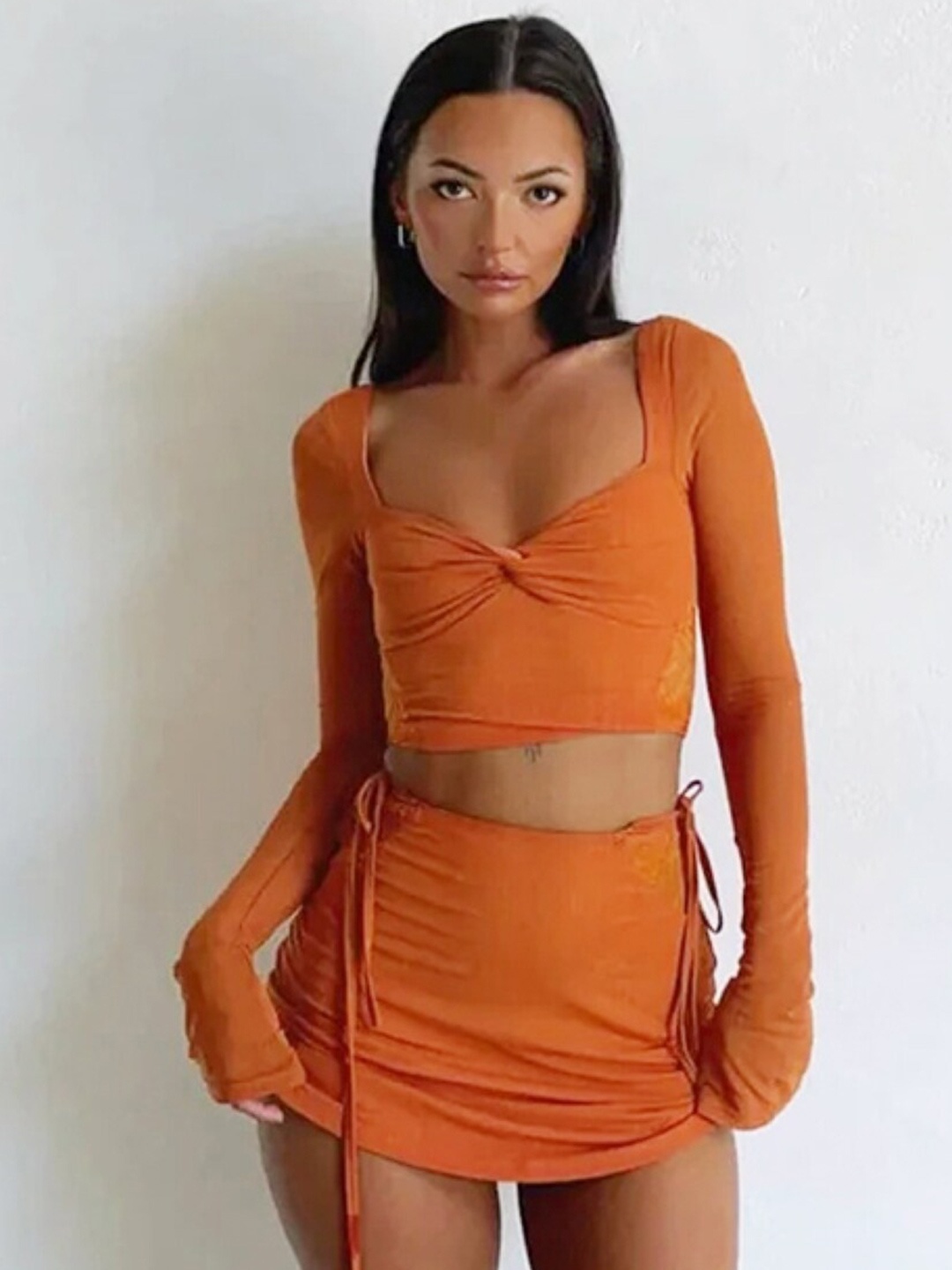 

StyleCast Orange Sweetheart Neck Co-Ords