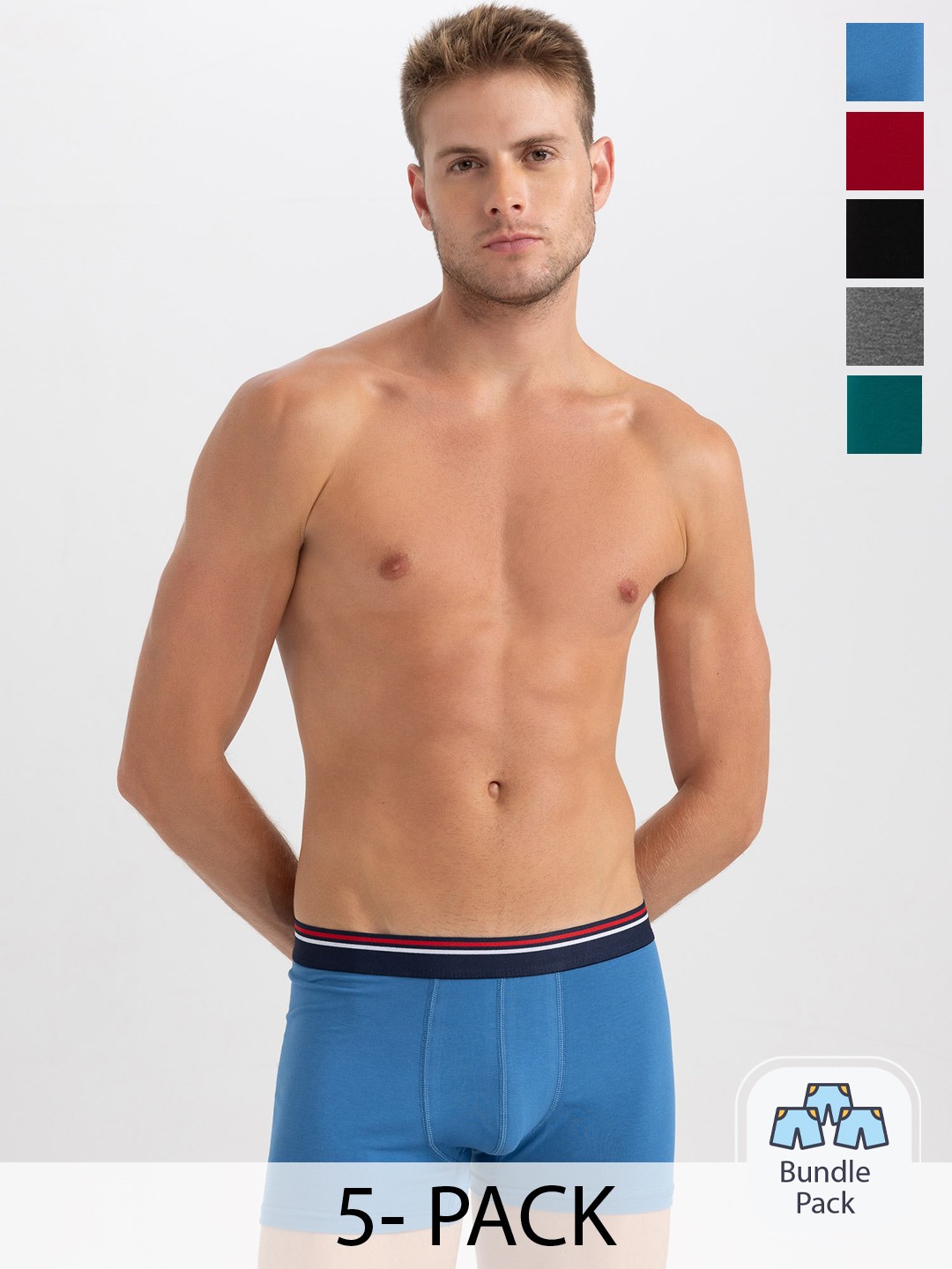 

DeFacto Pack Of 5 Short Trunks 232894974, Red