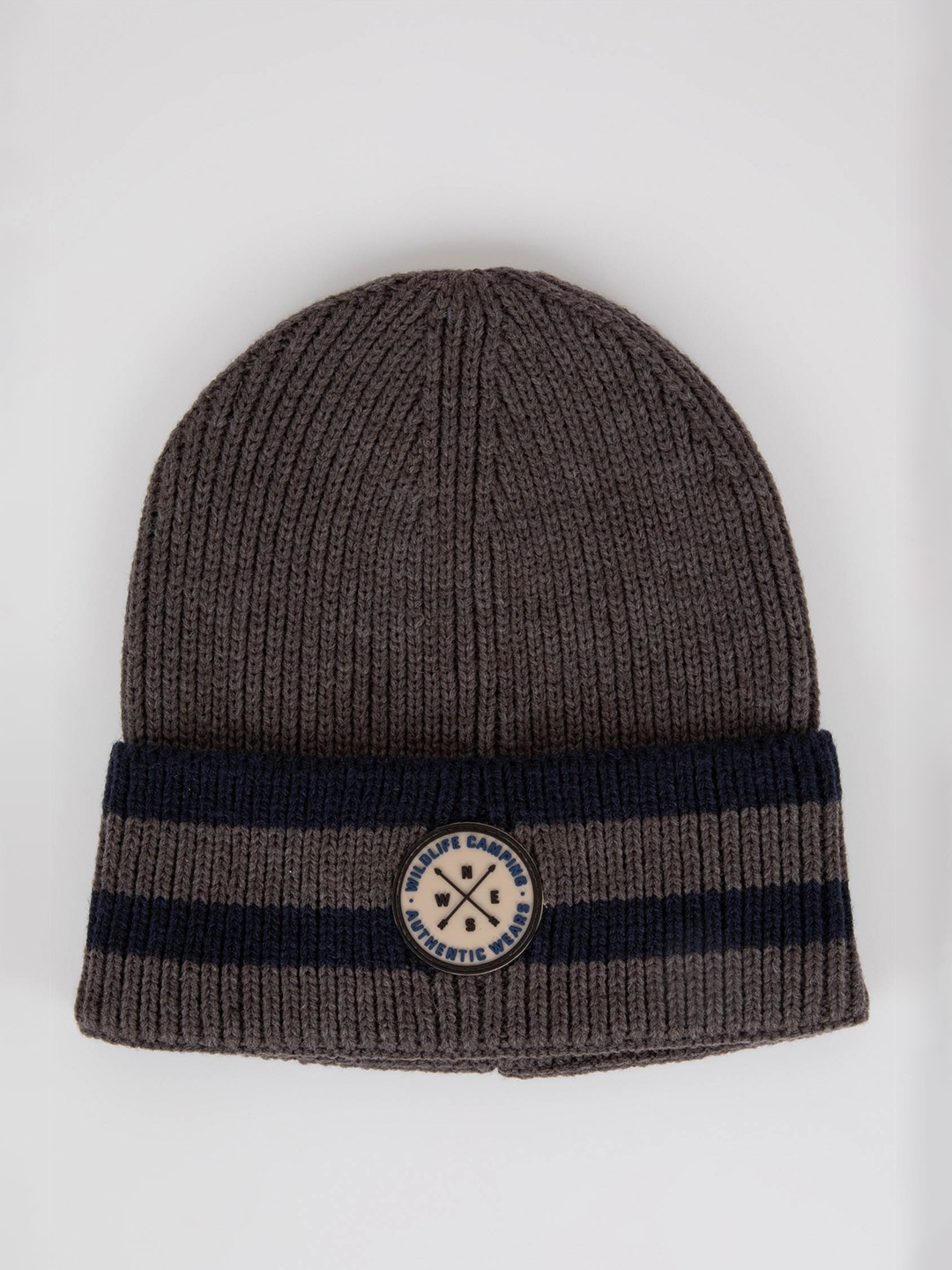 

DeFacto Men Striped Beanie, Charcoal