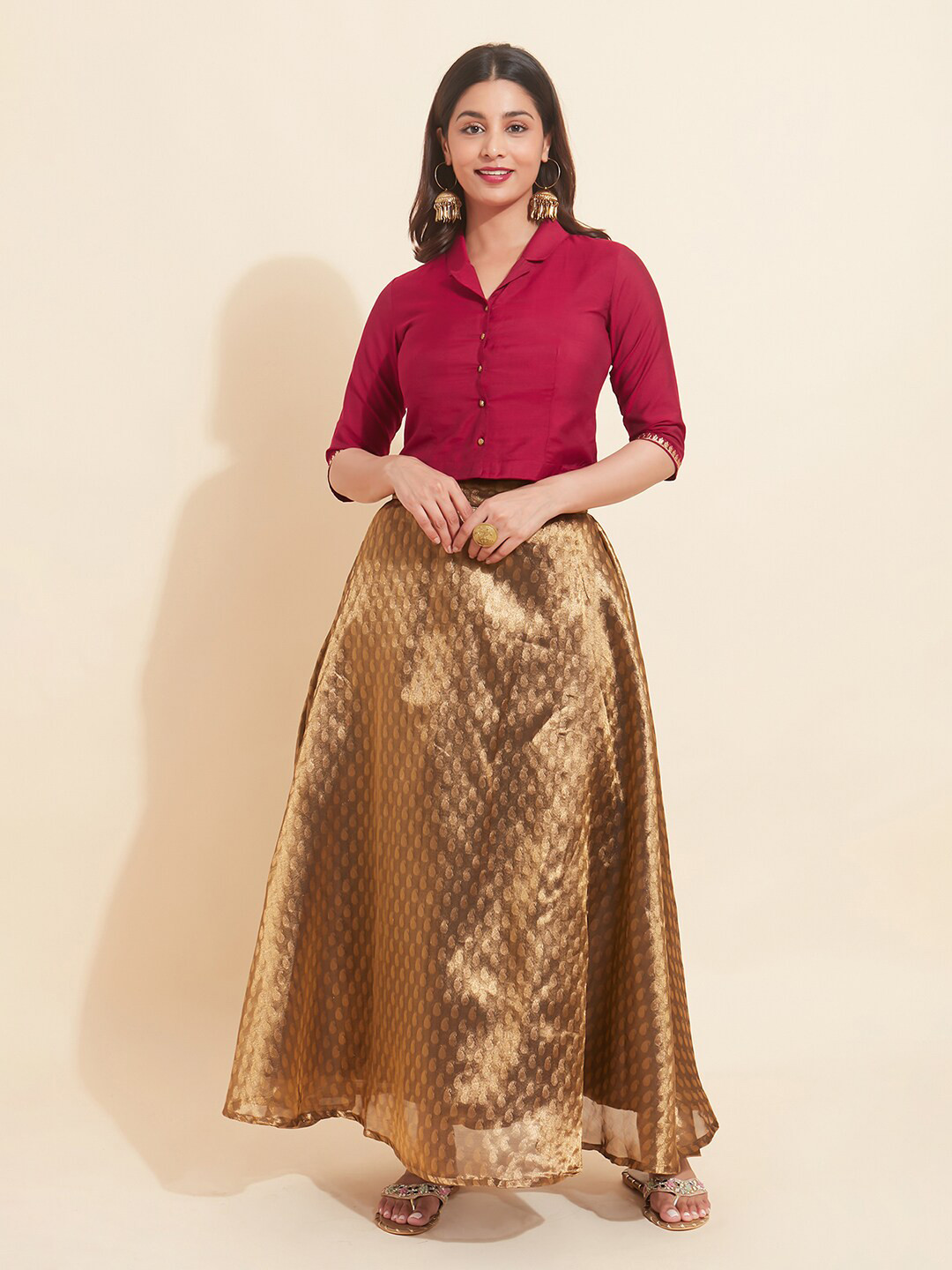 

Maybell Silk Ready to Wear Lehenga Choli, Magenta