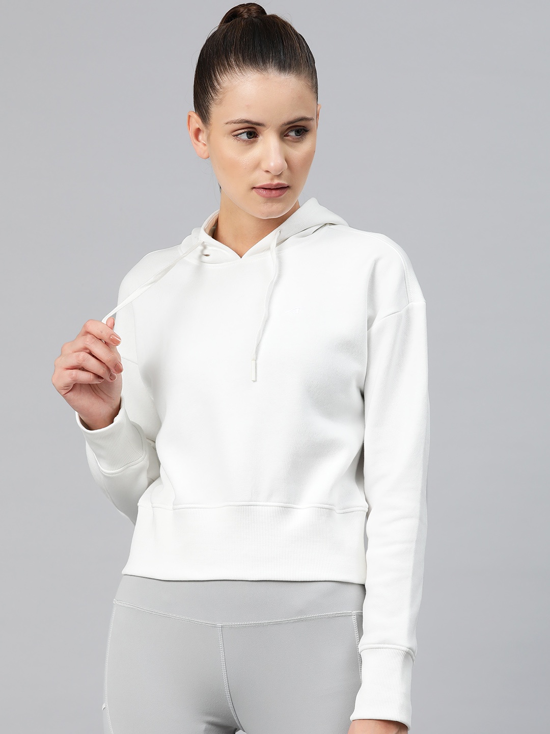 

Alcis Hooded Crop Sweatshirt, White