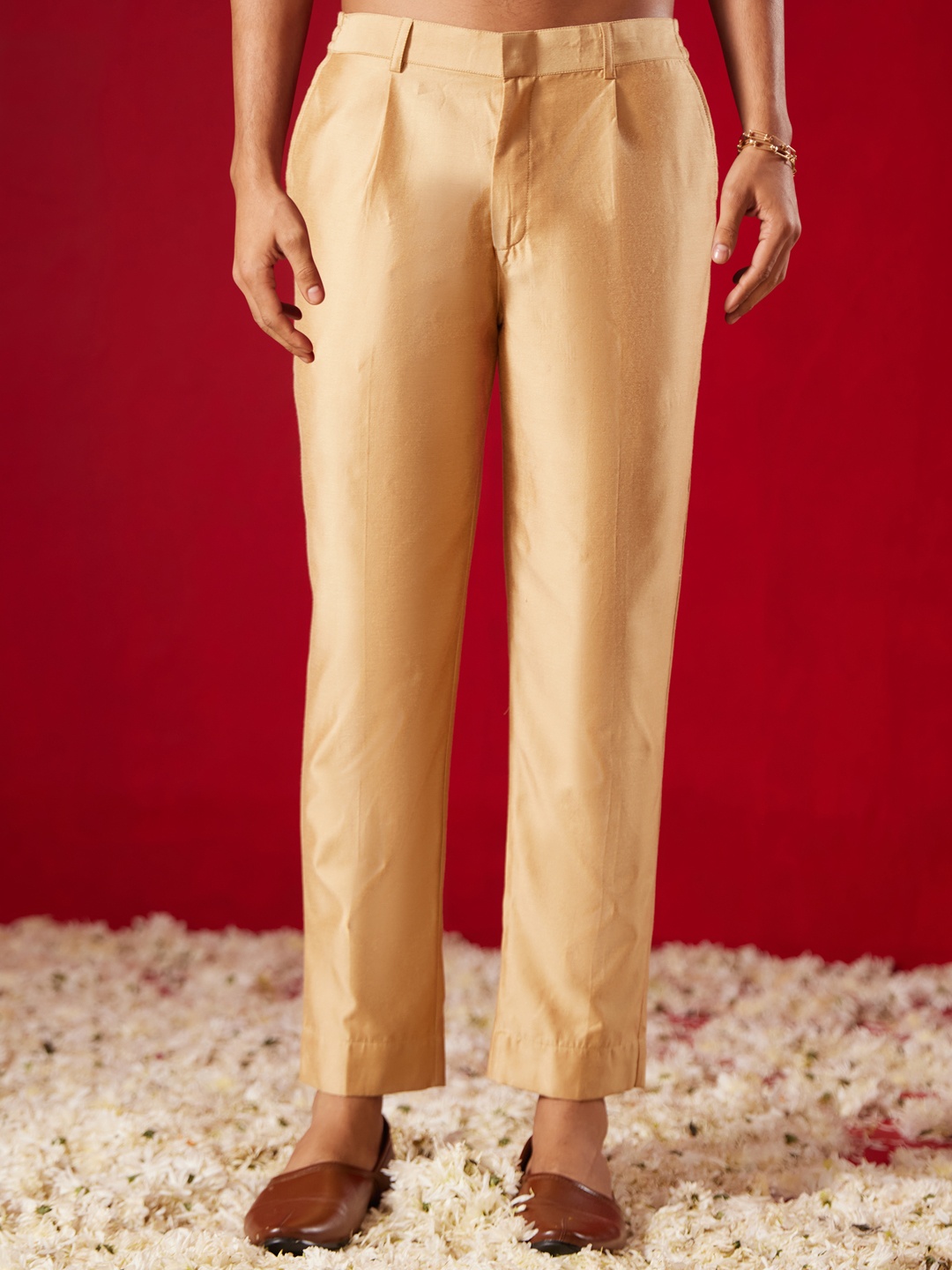 

VASTRAMAY Men Mid-Rise Pyjamas, Rose gold