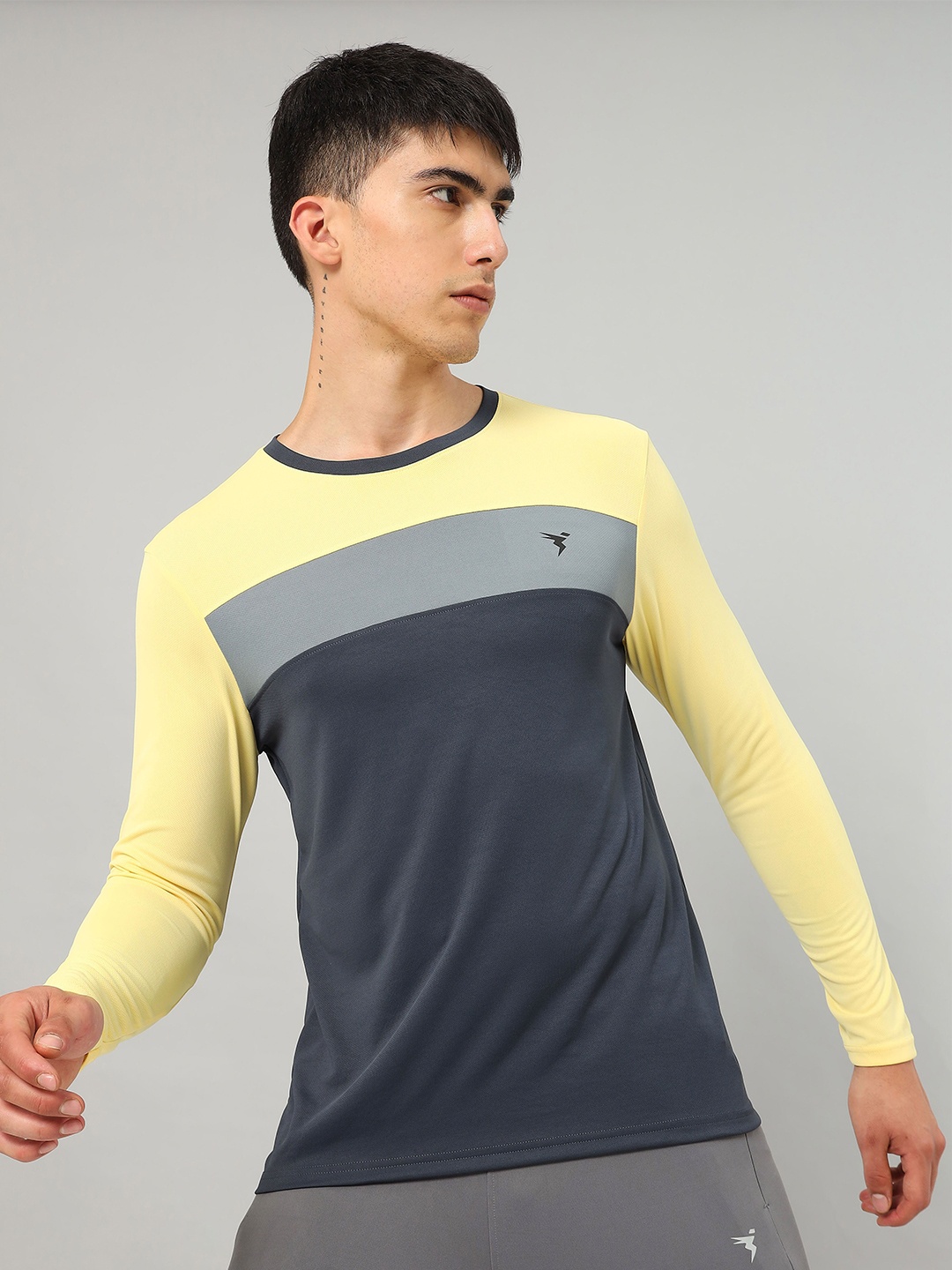 

Technosport Colourblocked Crew Neck Rapid Dry Active T-shirt, Yellow