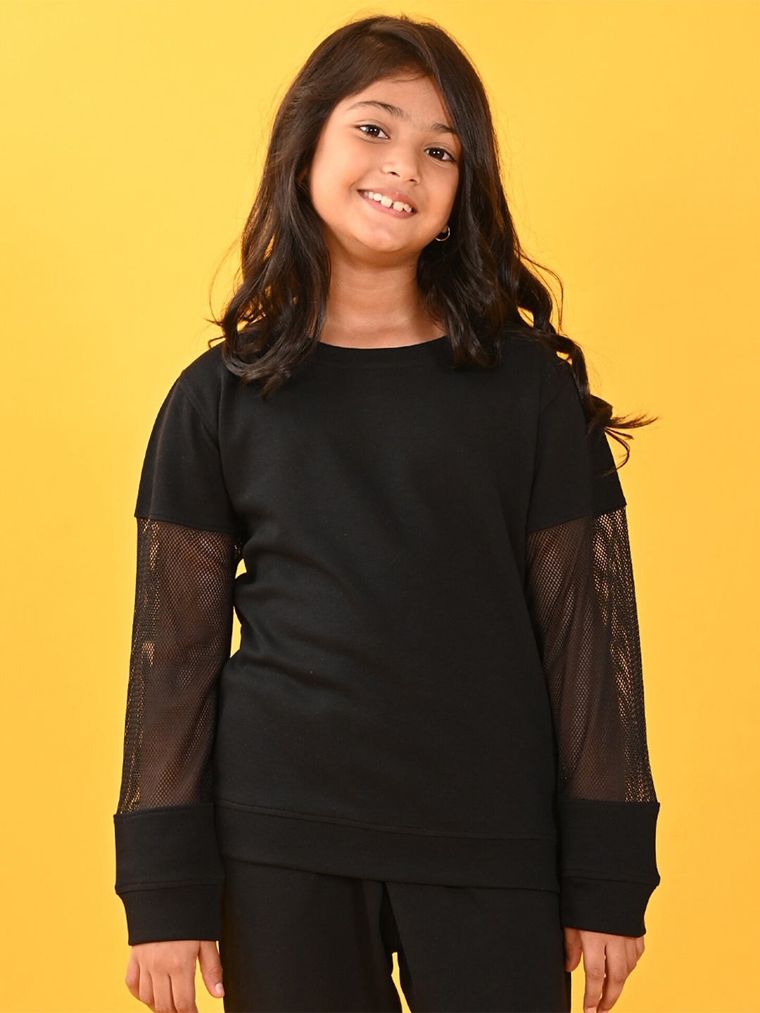 

Anthrilo Girls Fleece Pullover Sweatshirt, Black