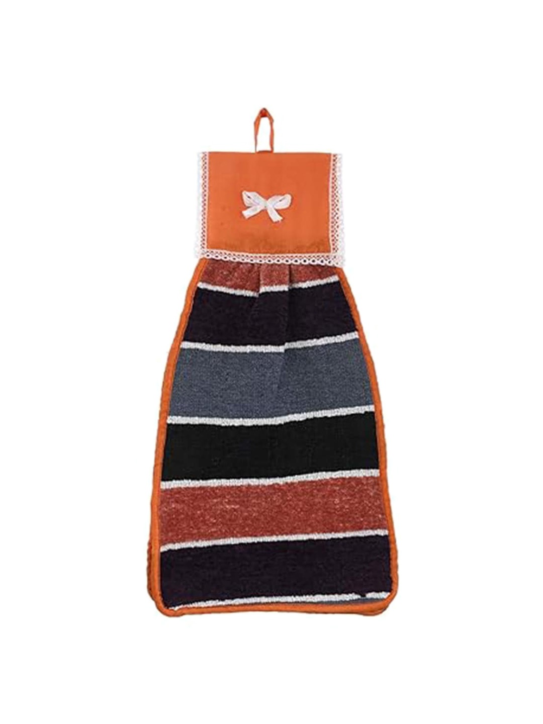 

Kuber Industries Grey Striped Cotton Hanging Kitchen Towel