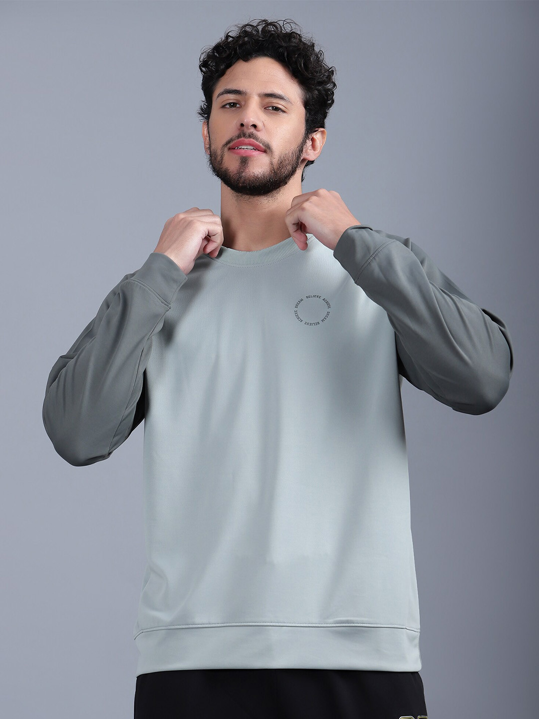 

Shiv Naresh Round Neck Rapid Dry Pullover Sweatshirt, Grey