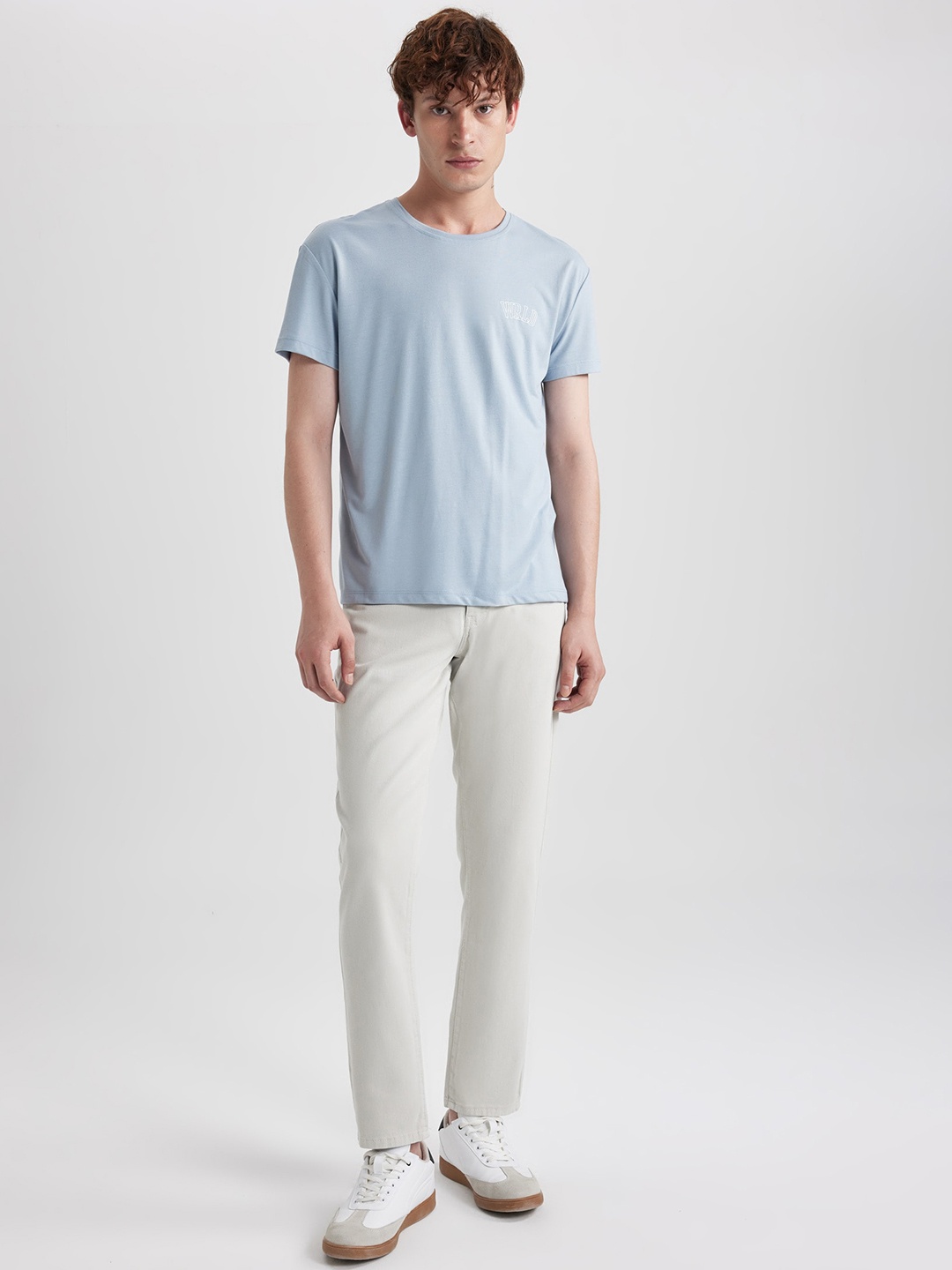 

DeFacto Men Cotton Trousers, Off white