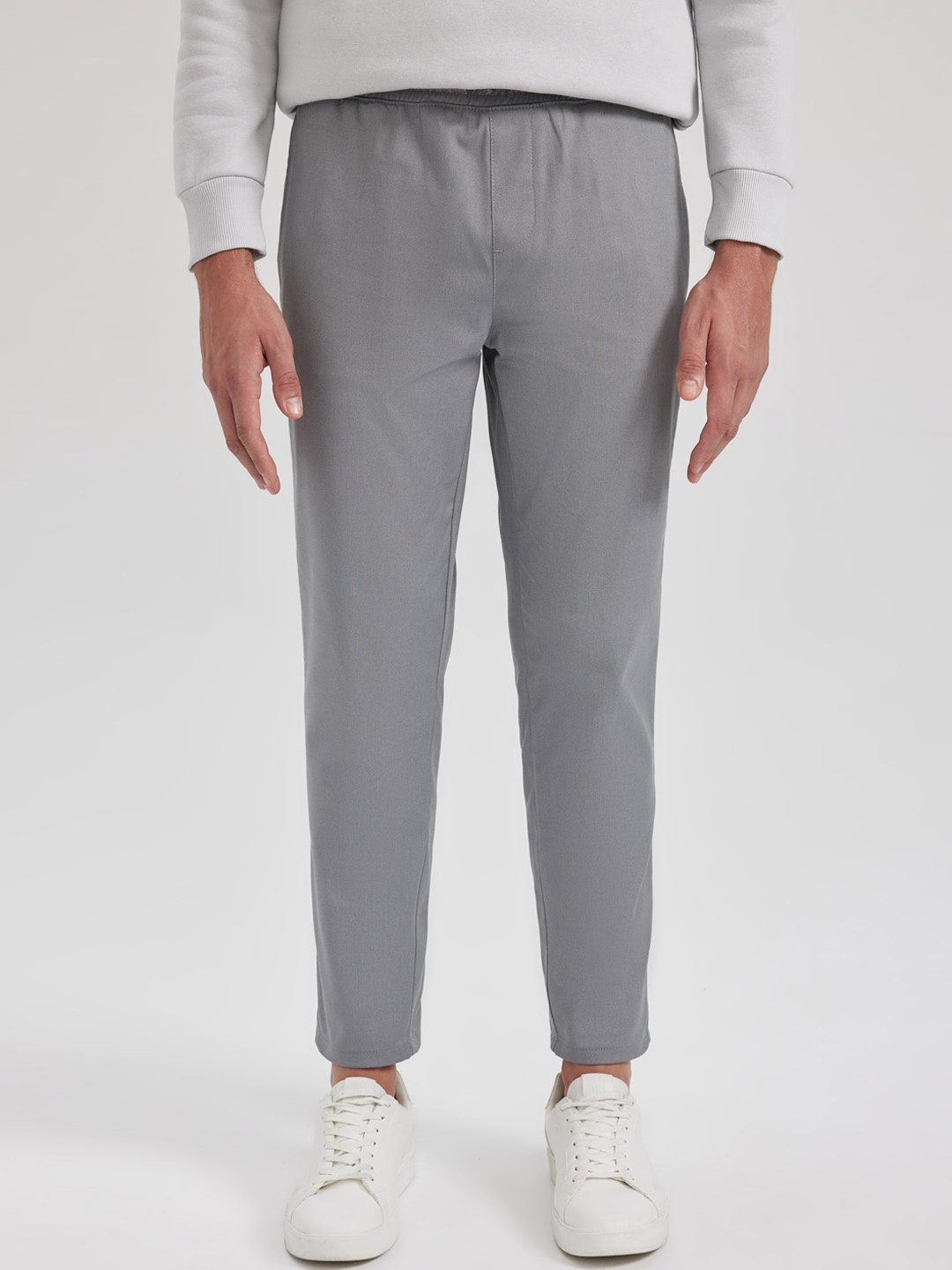 

DeFacto Men Cotton Chinos Trousers, Grey