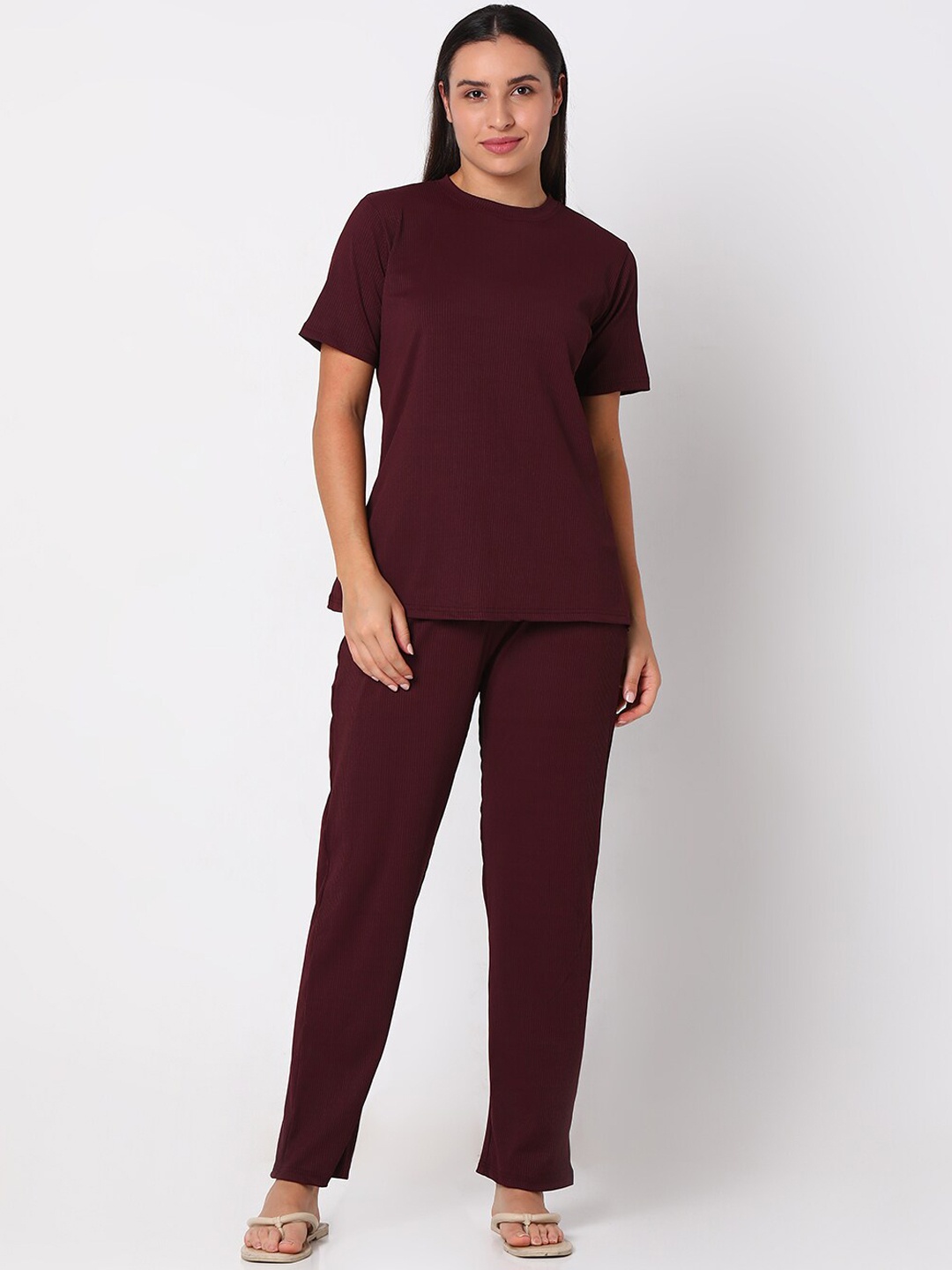 

Smarty Pants Round Neck T-Shirt And Pyjamas, Maroon