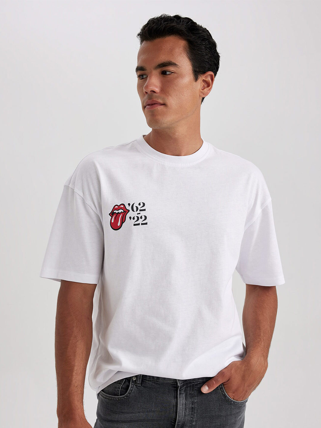 

DeFacto Typography Printed T-shirt, White