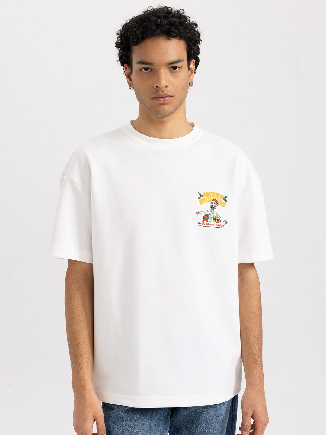 

DeFacto Typography Printed T-shirt, White