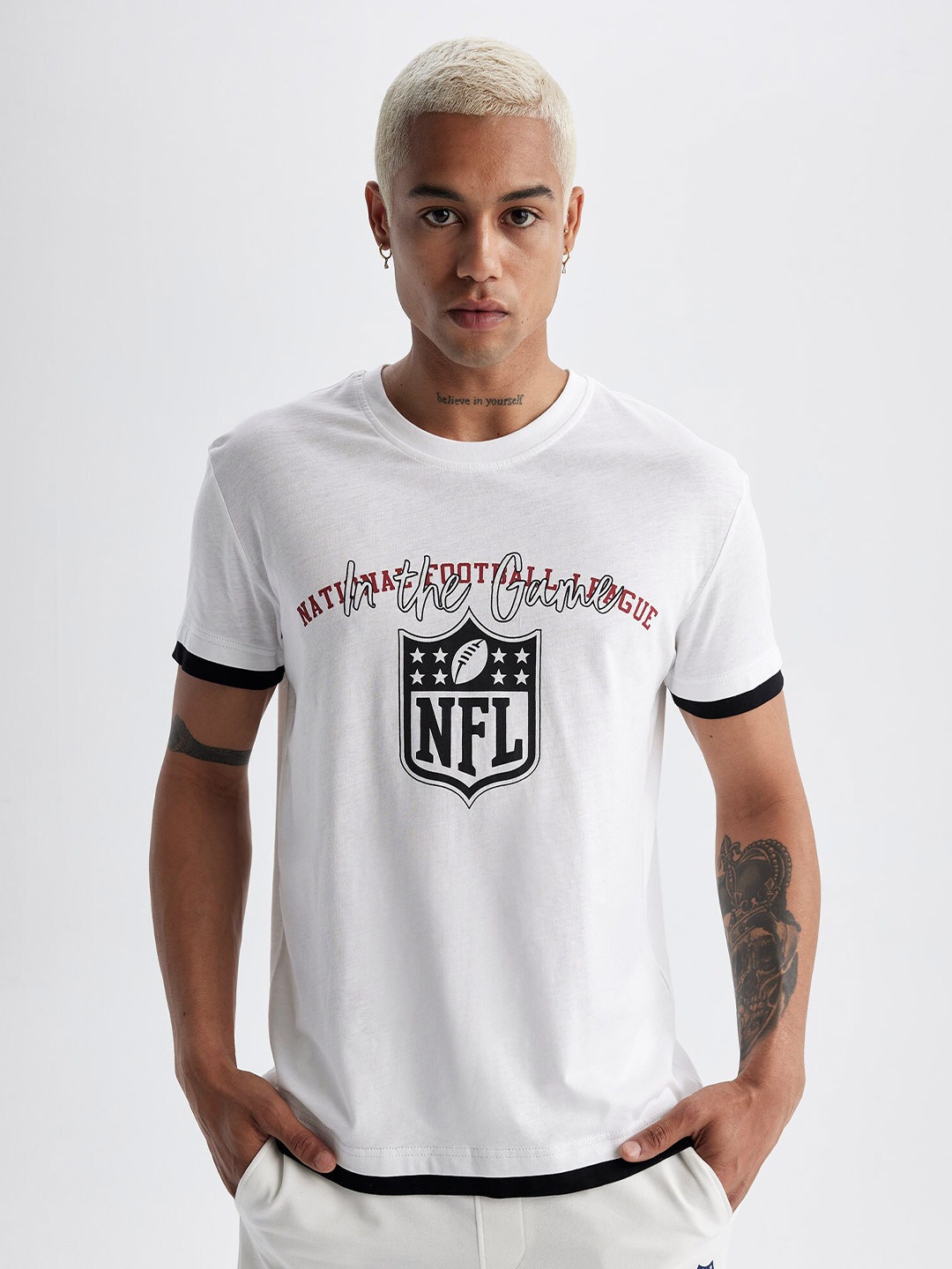 

DeFacto Typography Printed T-shirt, White