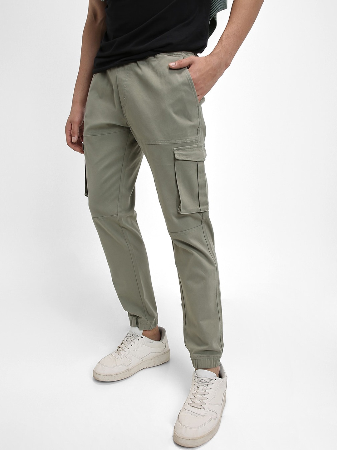 

Dennis Lingo Men Slim Fit Cargo Joggers, Green