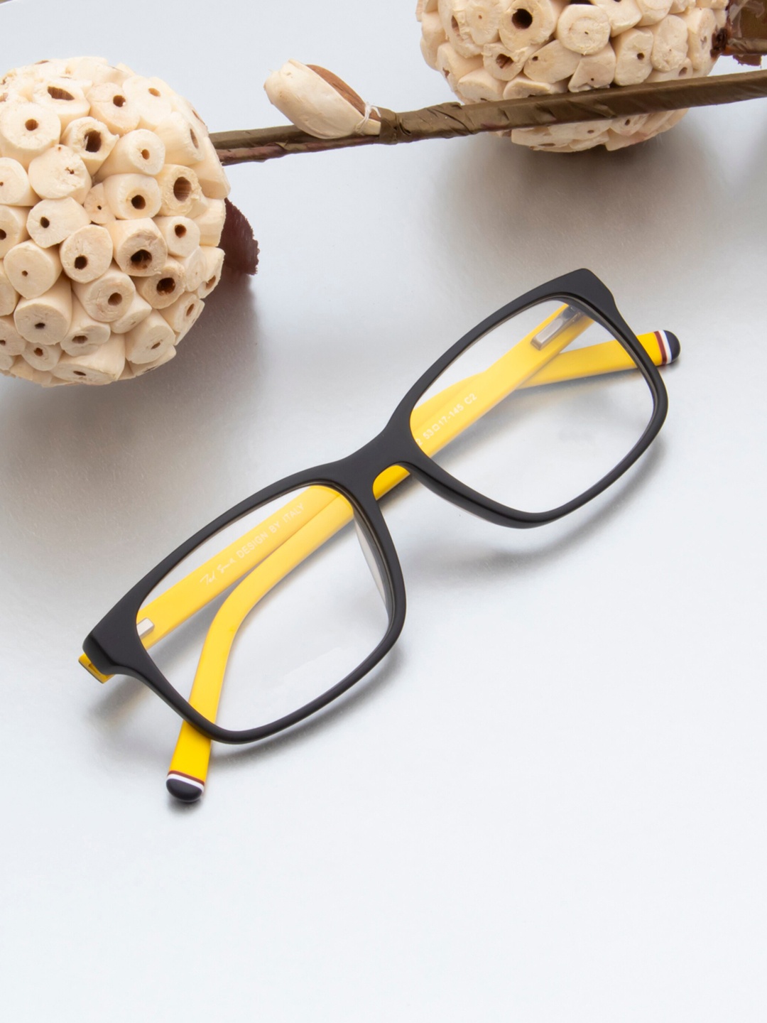 

Ted Smith Unisex Full Rim Rectangle Frames, Black