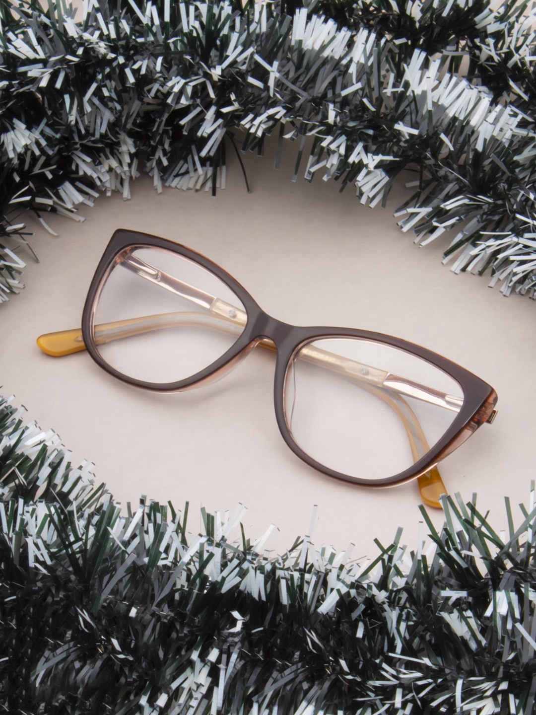 

Ted Smith Women Full Rim Cateye Frames, Brown