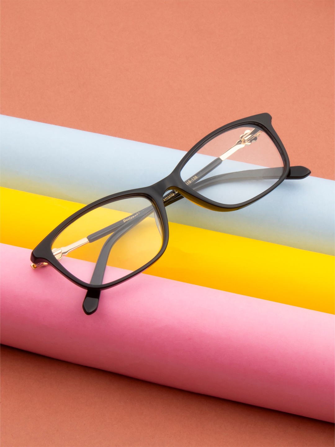 

Ted Smith Women Colourblocked Full Rim Rectangle Frames, Black