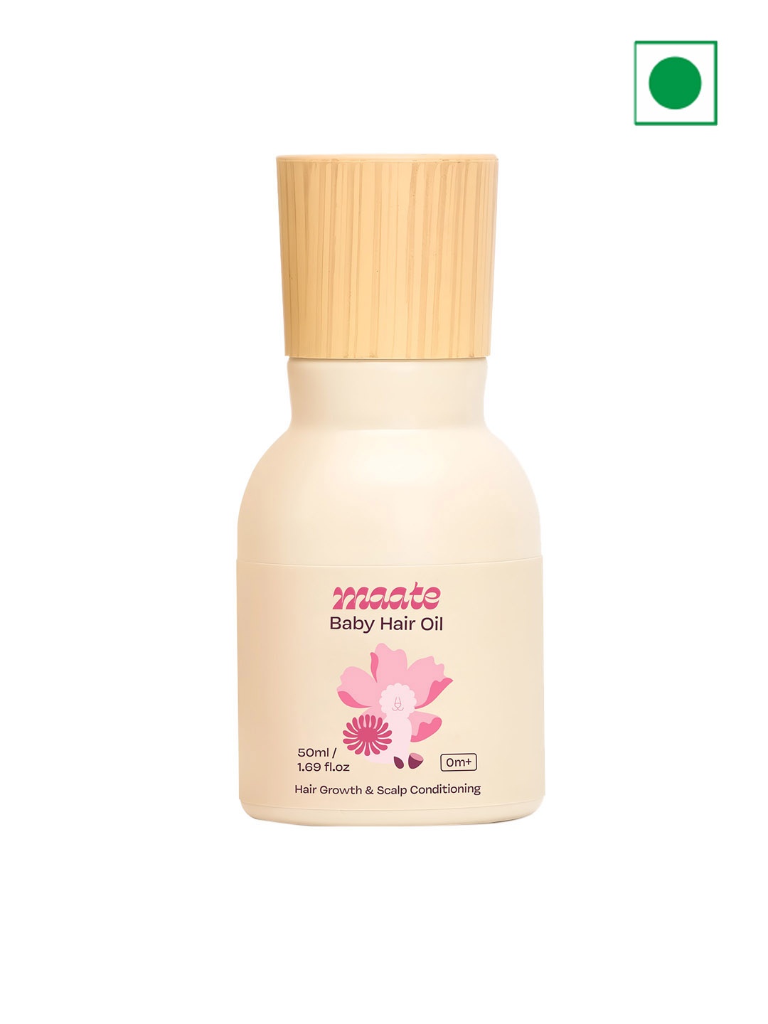 

MAATE Baby Hair Oil for Hair Growth with Gurhal & Bhringraj - 50 ml, Beige