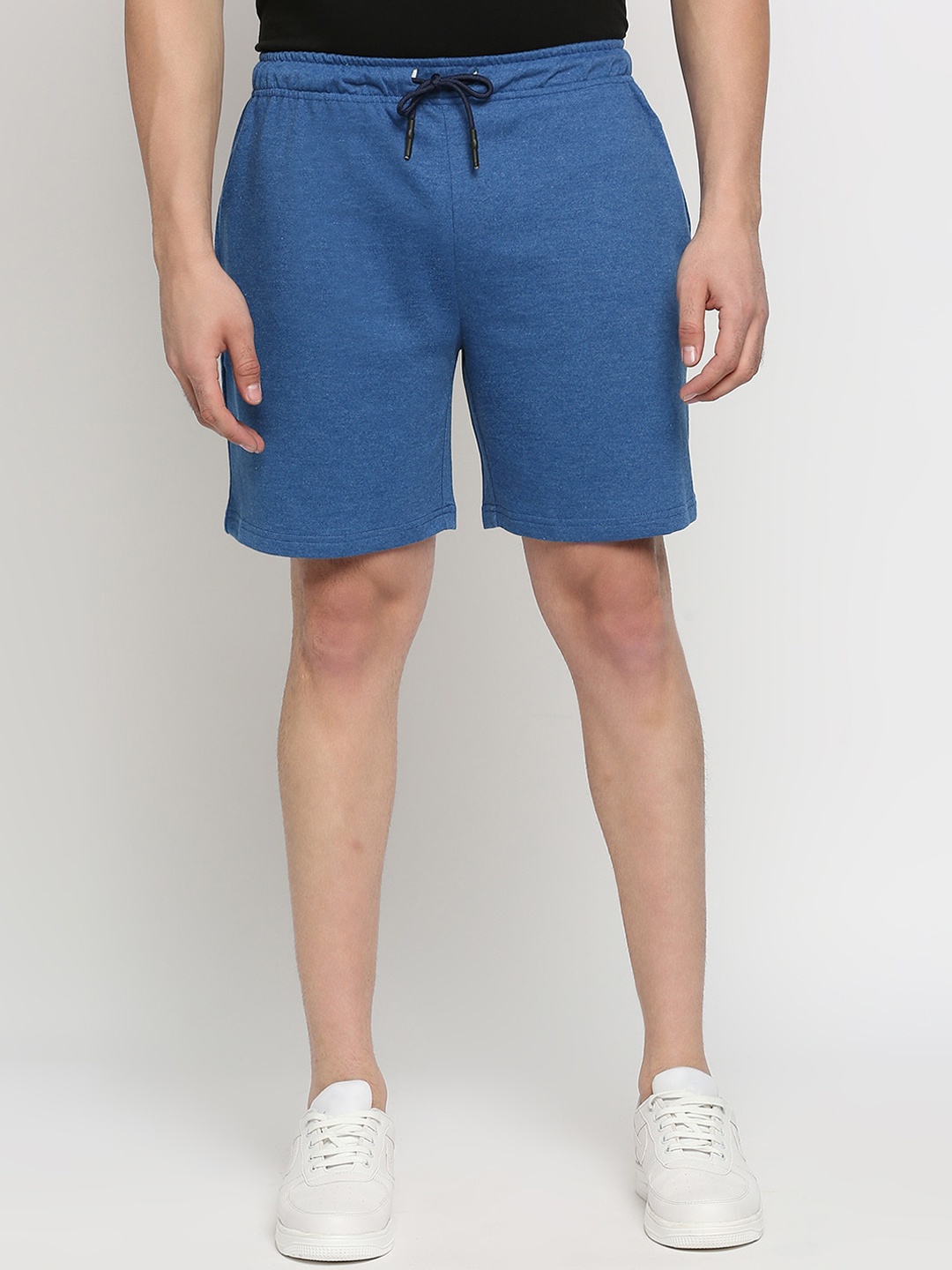 

MOD ECRU Men Mid-Rise Cotton Sports Shorts, Blue