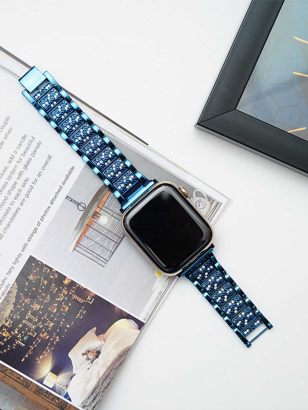 

PEEPERLY Women Bracelet Style Smartwatch Strap, Blue